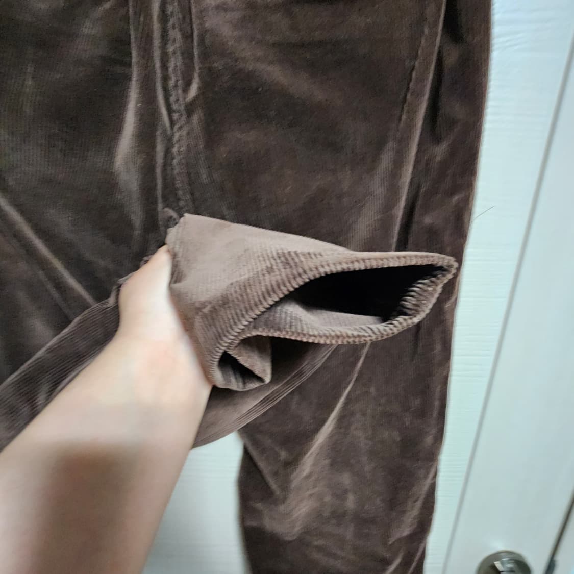 그라미치 브라운 코듀로이 벨티드 골덴 팬츠 L 상품이미지5