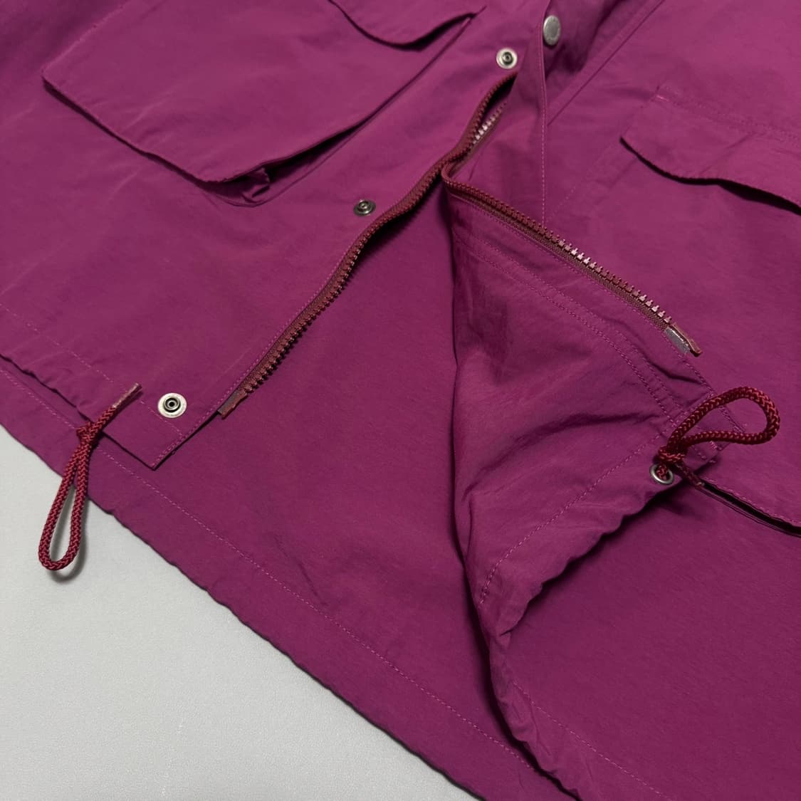 어반리서치 퍼플컬러 코튼 트윌 코튼 쇼트 유틸리티 포켓 마운틴 자켓 상품이미지5