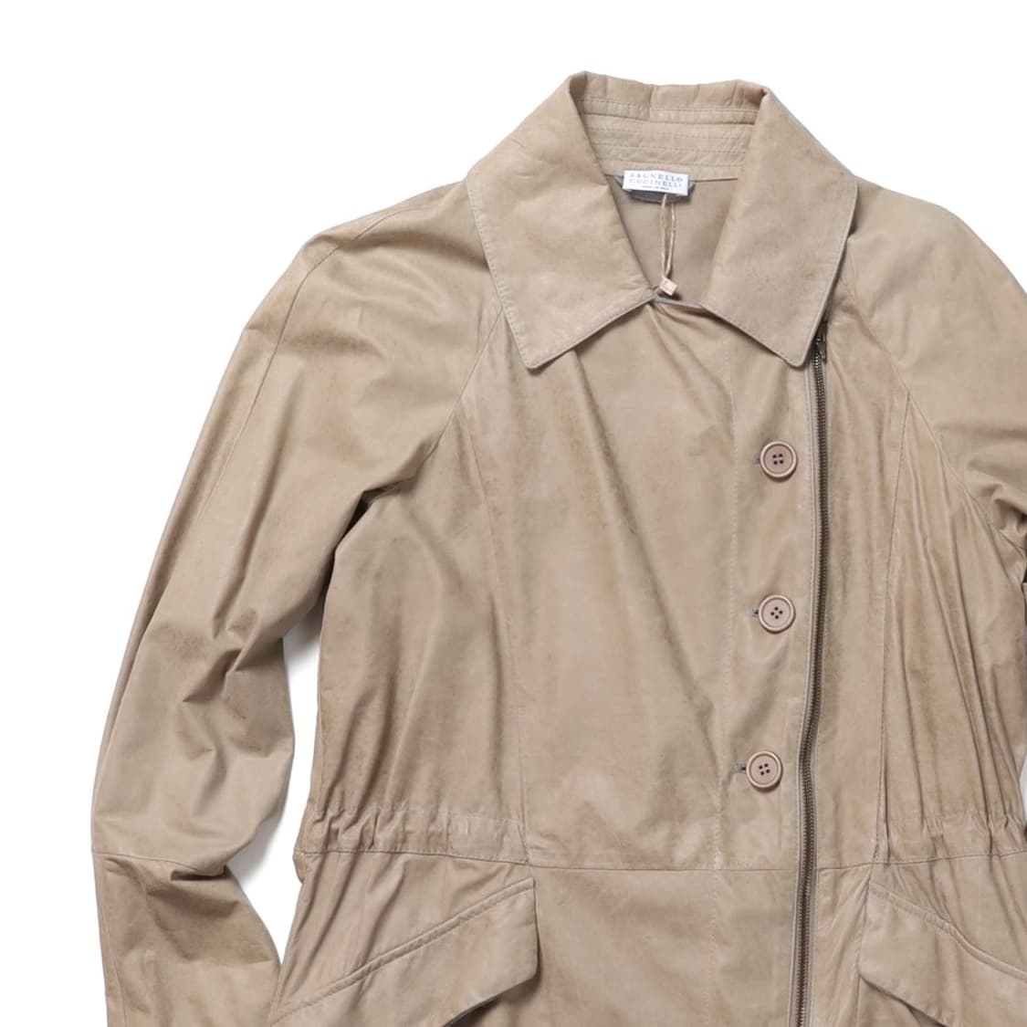 Brunello Cucinelli Leather Half Coat 

 상품이미지4