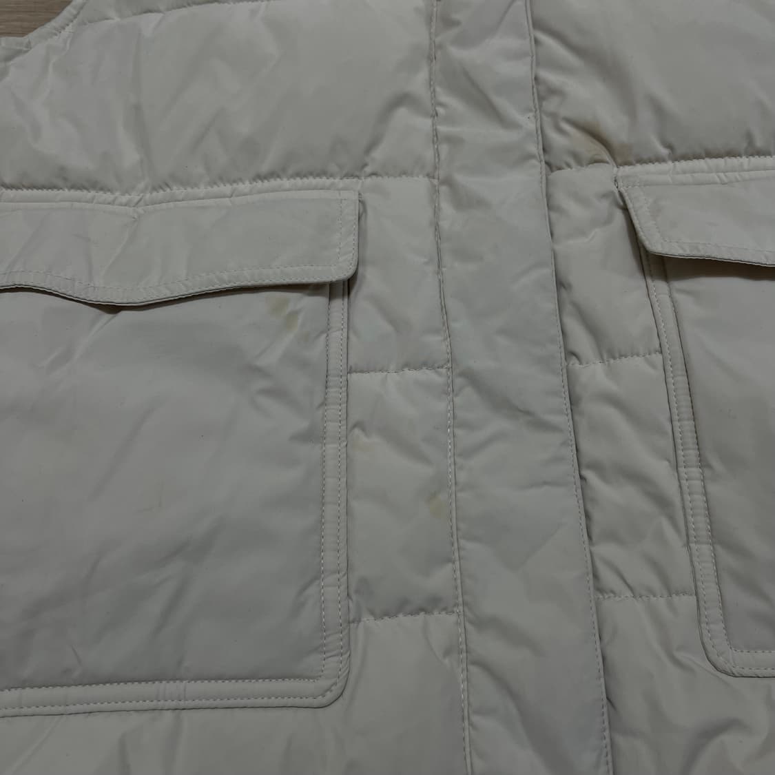 머렐 남성 배색 코듀로이 양털 트리밍넥 패딩 조끼 [아이보리] L/100 상품이미지4