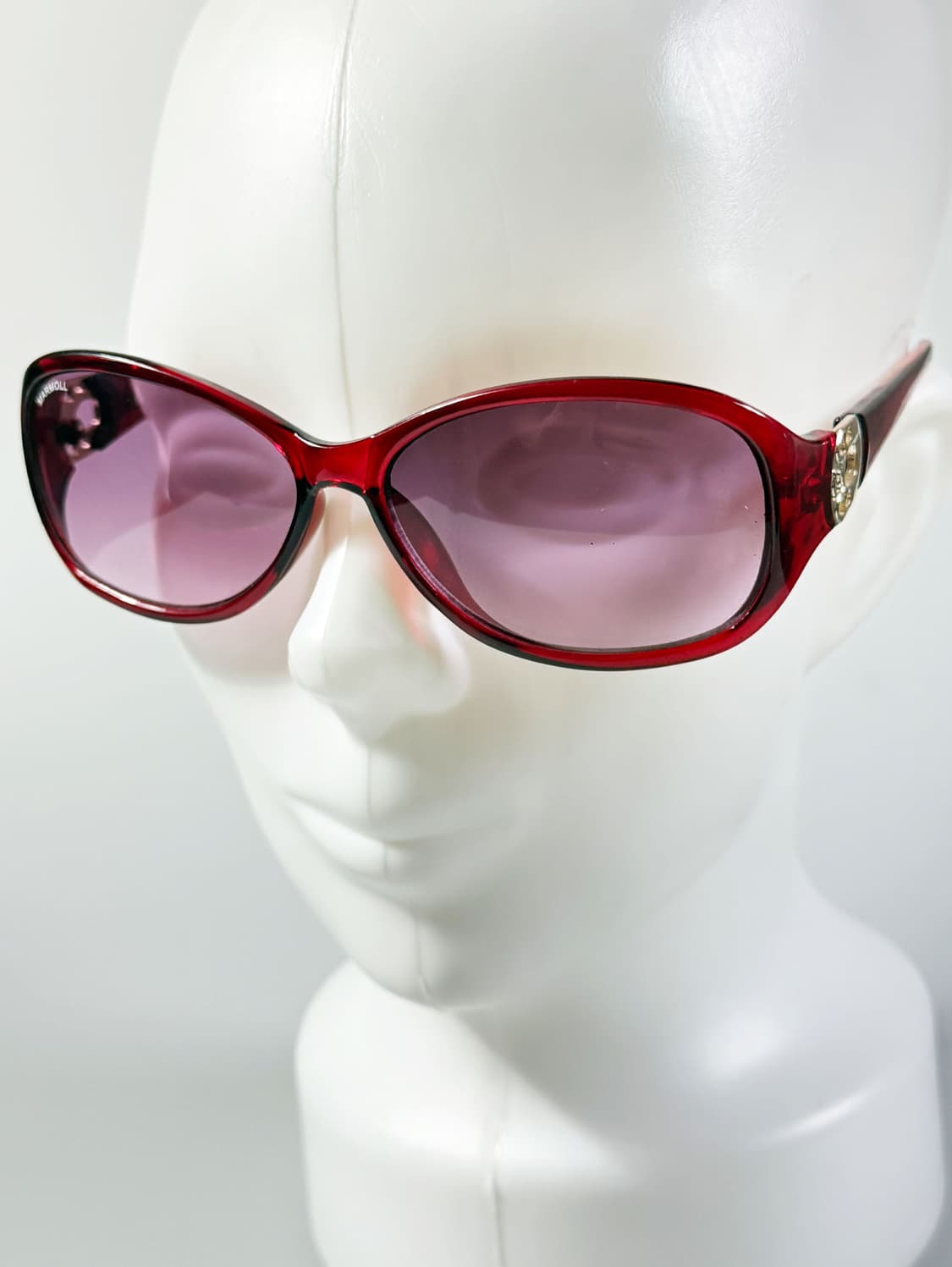 90s MARMOLl 레드 볼드 스퀘어 틴트 빈티지 선글라스 상품이미지8