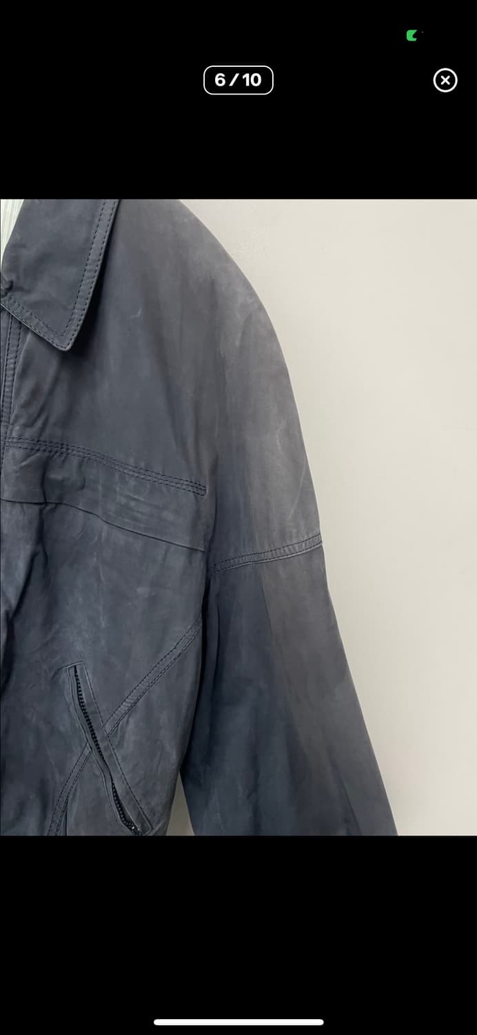 빈티지 네이비 블루종 스웨이드 자켓 A3200 상품이미지6