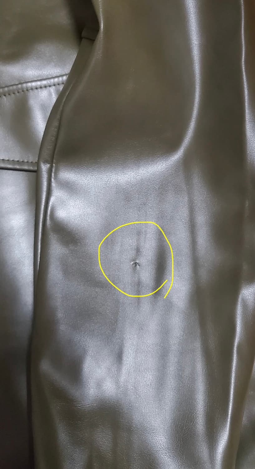 TIME 타임 짙은 올리브색상 가죽 자켓 상품이미지7