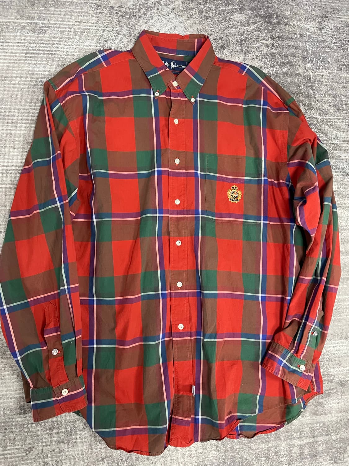 90s Polo RL 월계수 자수 빅셔츠 상품이미지10