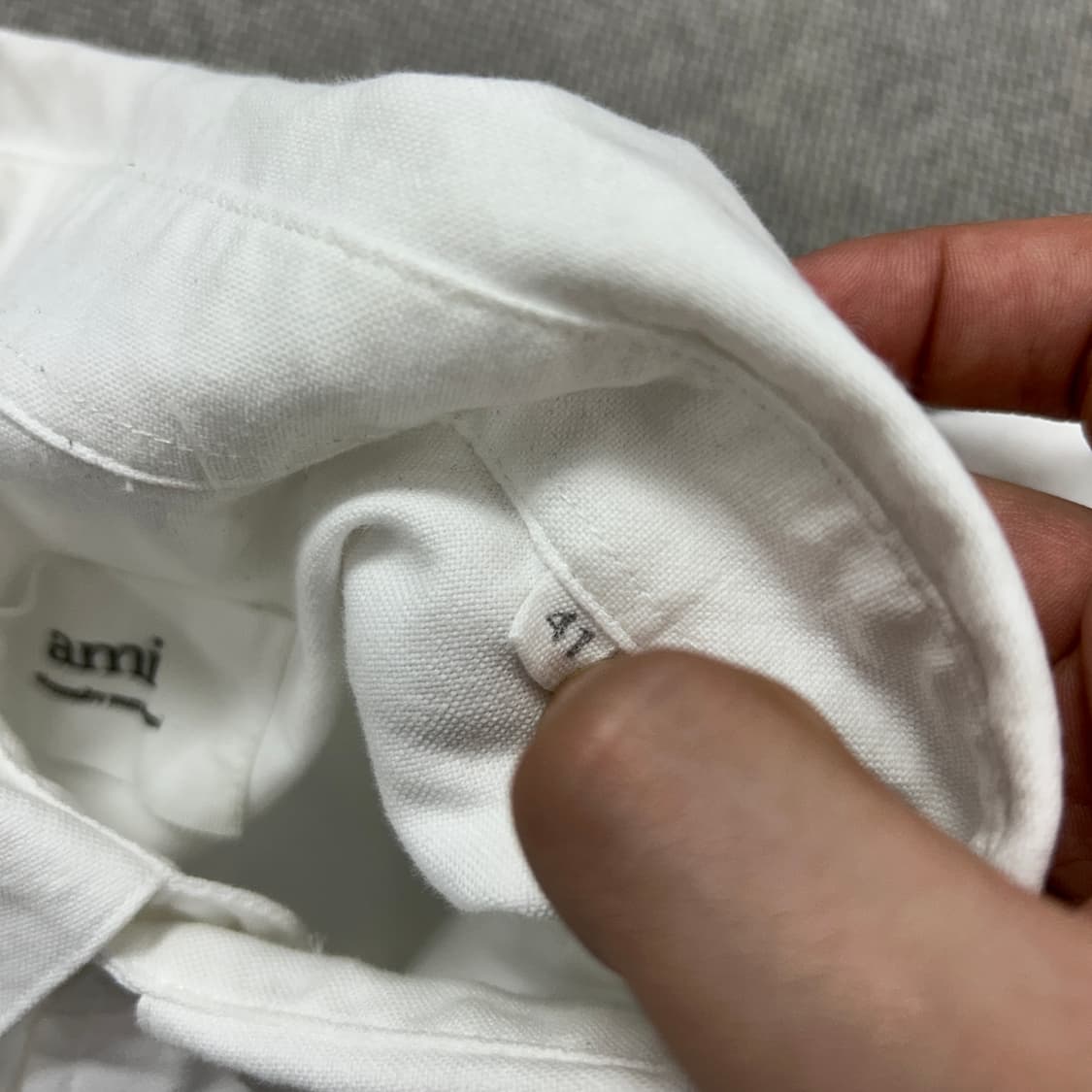 아미 스몰포니 화이트 옥스포드 셔츠(41) 상품이미지3