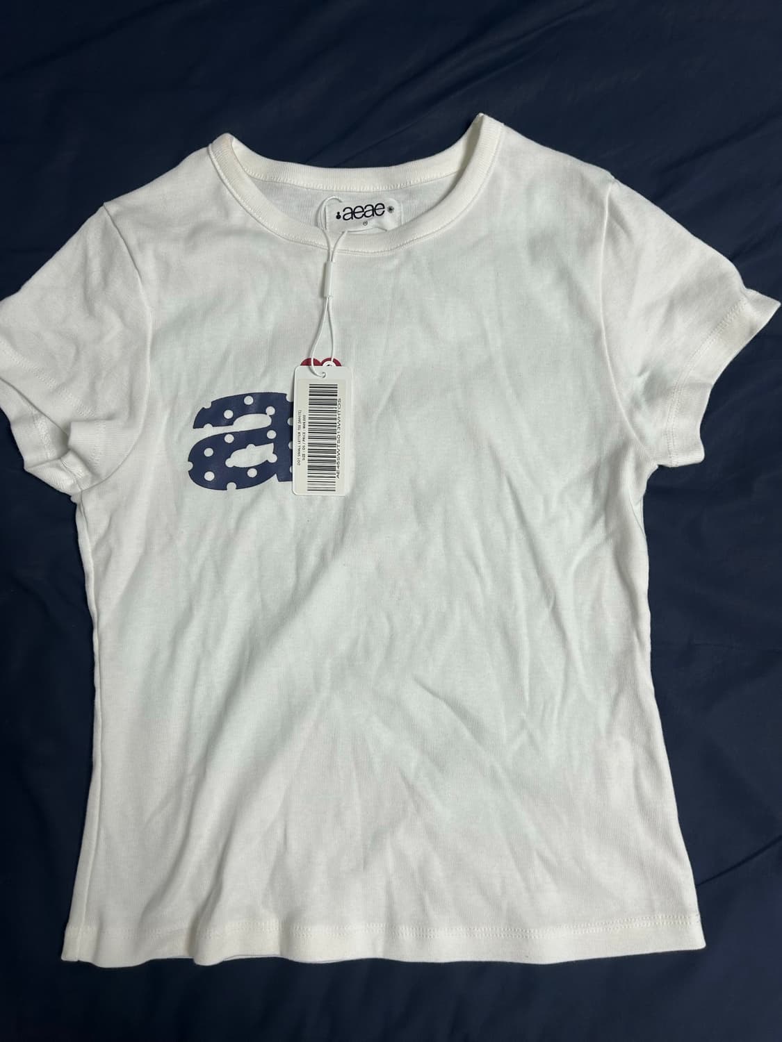 반팔 DOT SMALL LETTER TEE 상품이미지2