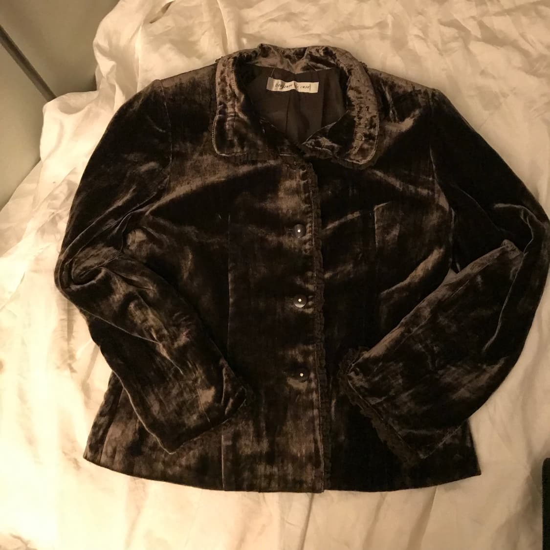 JPN Vintage 로리 갸루 브라운 벨벳자켓 상품이미지3