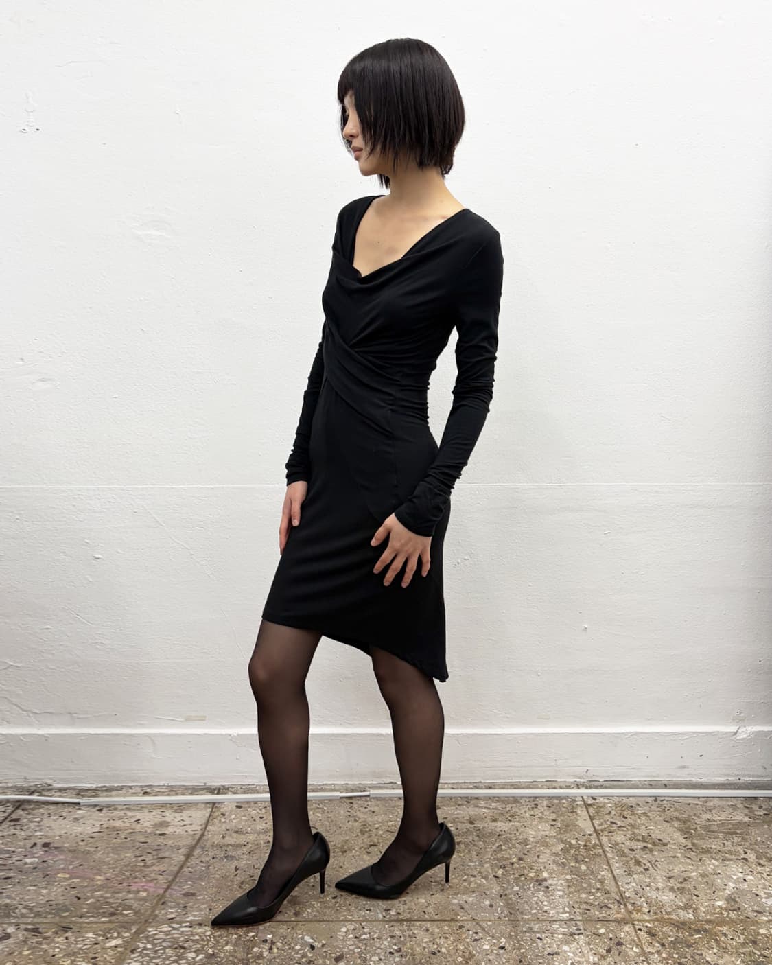 파트리지아 페페 셔링 디테일 드레스 상품이미지3