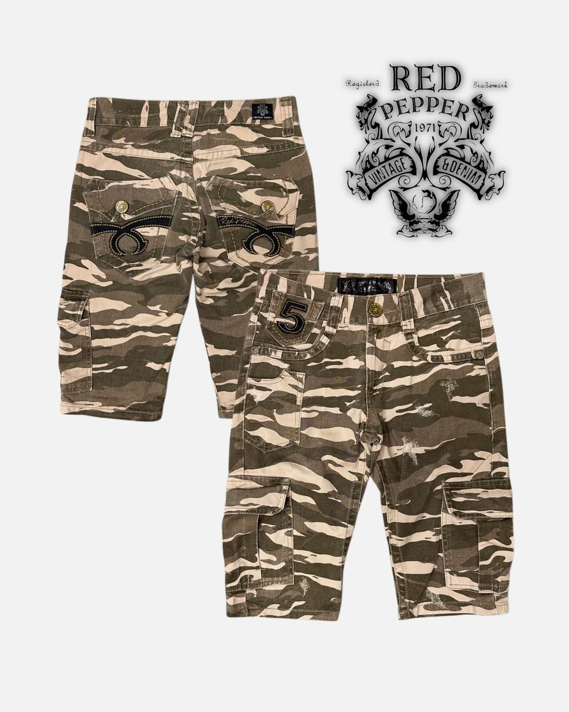 camo cargo pocket shorts 상품이미지1