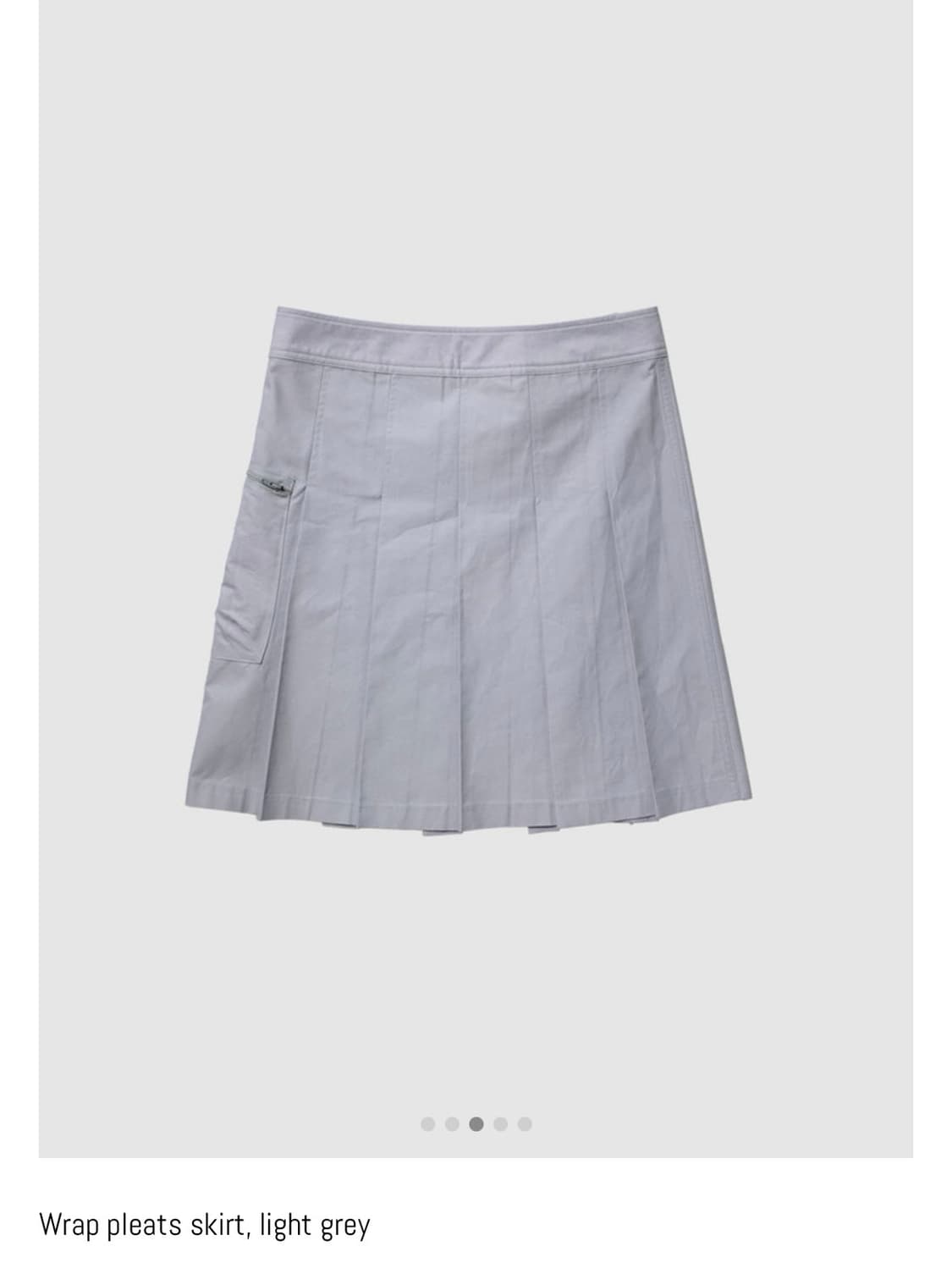 인앤양인하모니 Wrap pleats skirt, light grey 상품이미지2