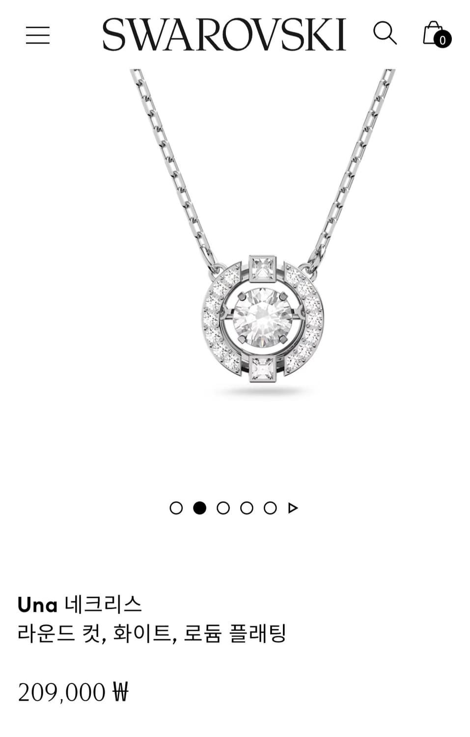 새제품)스와로브스키 댄싱 목걸이 정품 상품이미지1