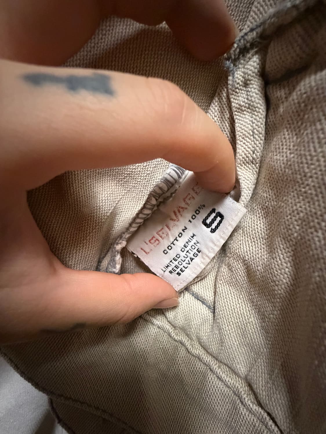 크롭 6부 빈티지 카라넥 베이지 청자켓 상품이미지8