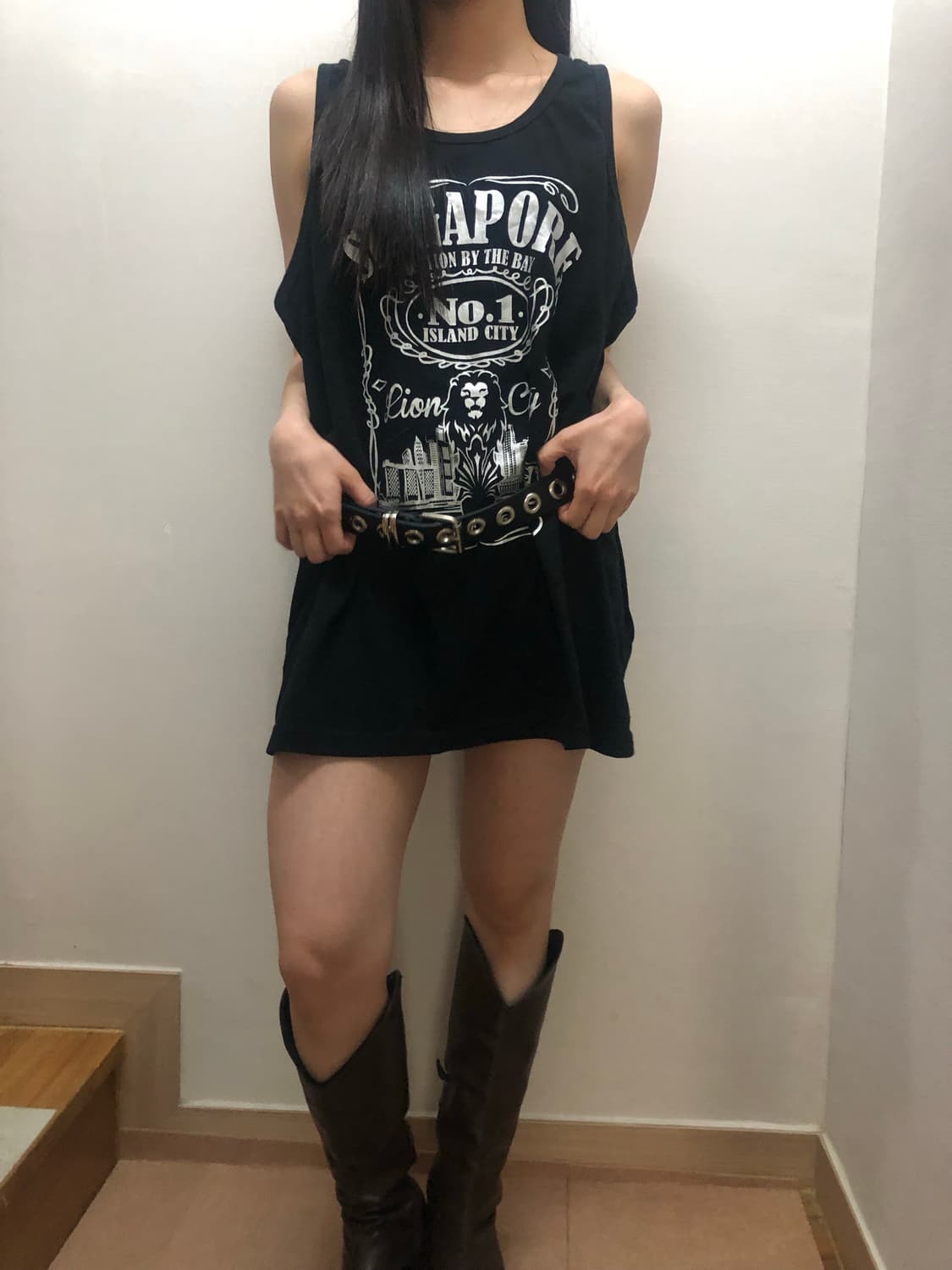 빈티지 블랙 펑크 원피스 상품이미지2