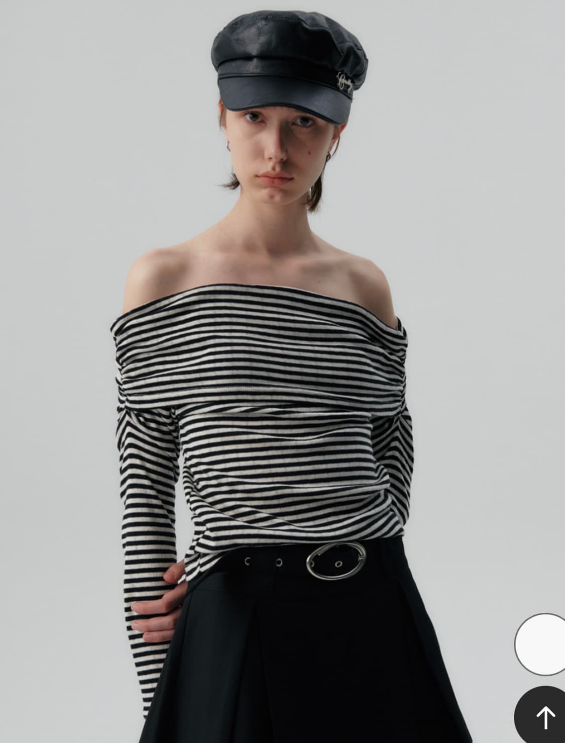스트라이프 셔링 오프숄더 상품이미지2