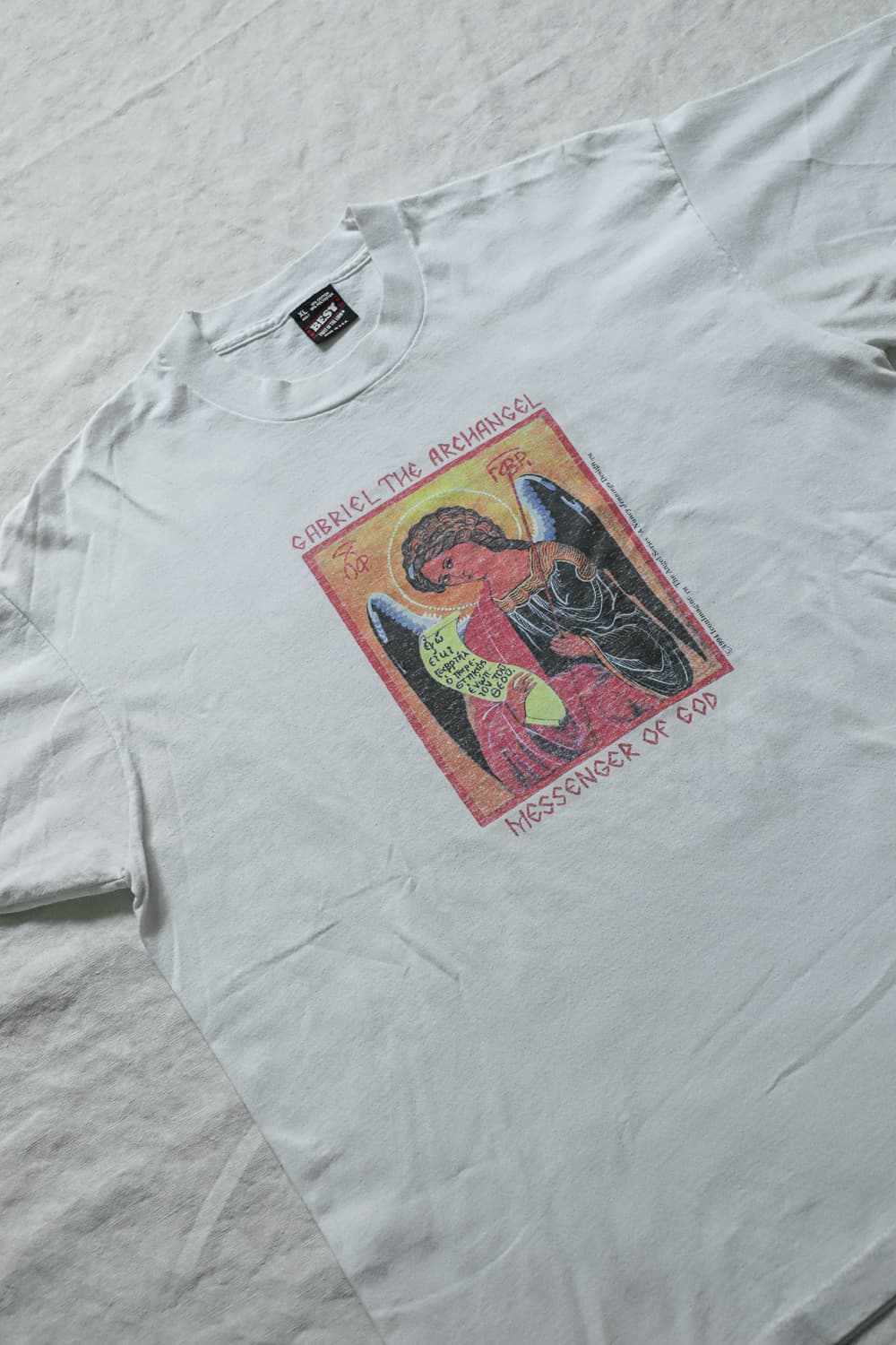 빈티지 90‘s 가브리엘 대천사 아트 티셔츠 XL 상품이미지3