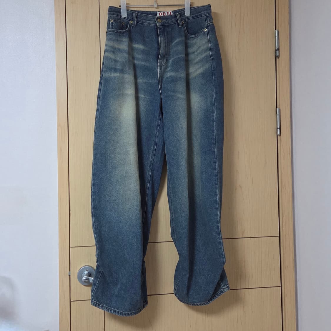 ootj 오오티제 보통의날 버킷 빈티지 워싱 와이드 데님 롱팬츠 m 중청 상품이미지7