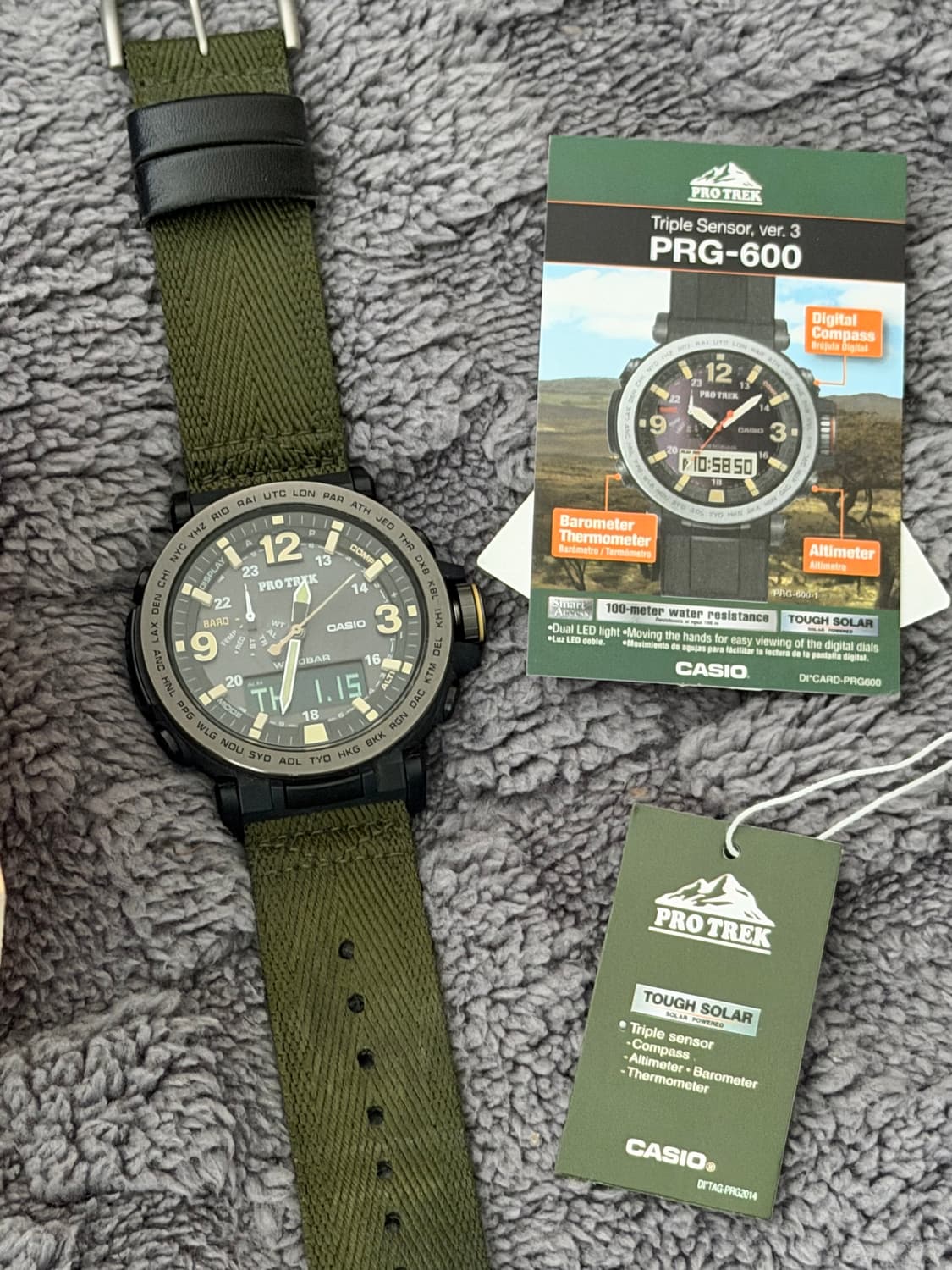 CASIO PRO TREK PRG-600 TOUGH SOLAR 상품이미지1