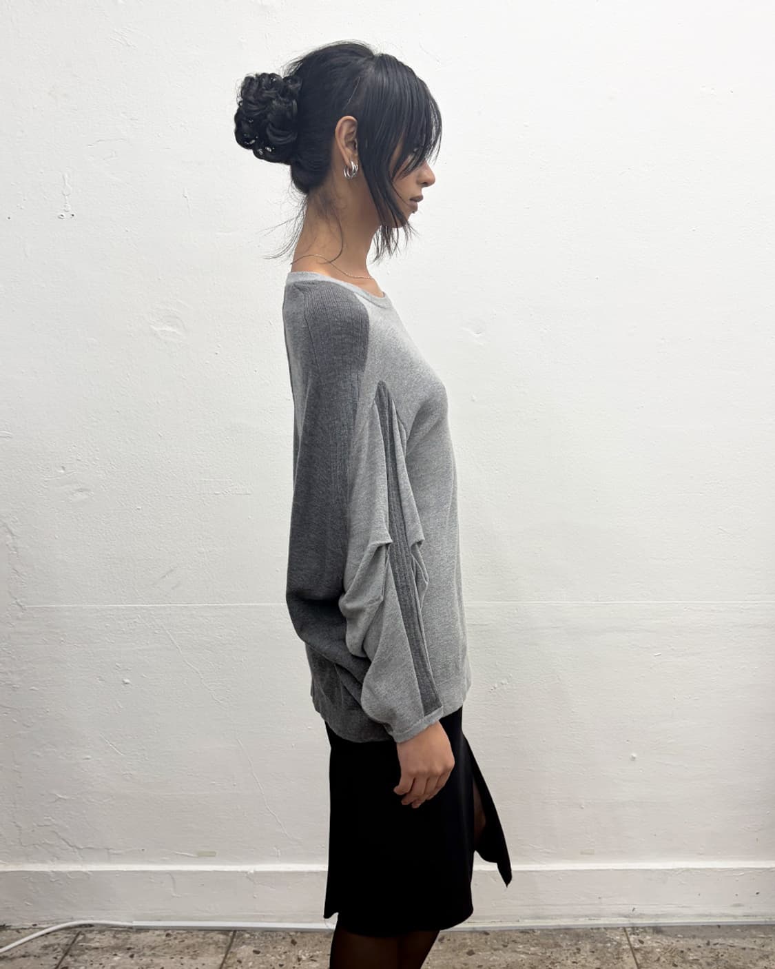 아츠로 타야마 드레이프 슬리브 니트 탑 상품이미지3