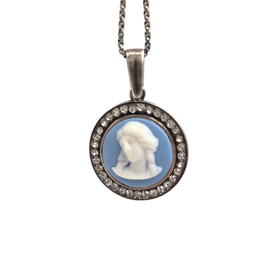 80s 영국 웨지우드 실버 925 카메오 목걸이 상품이미지1