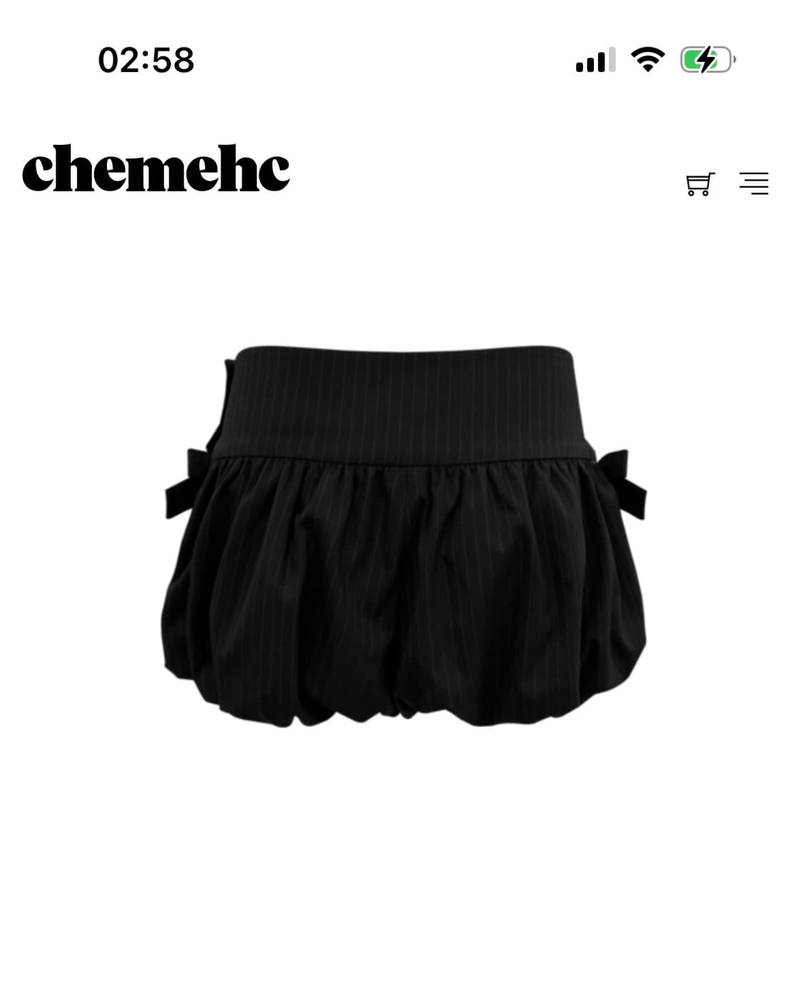 새상품) 체메씨 보우 벌룬 쇼츠 스트라이프  상품이미지3