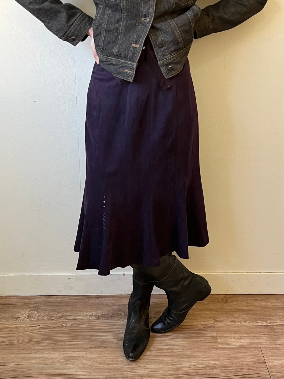 Japan vtg 퍼플 스커트   상품이미지4