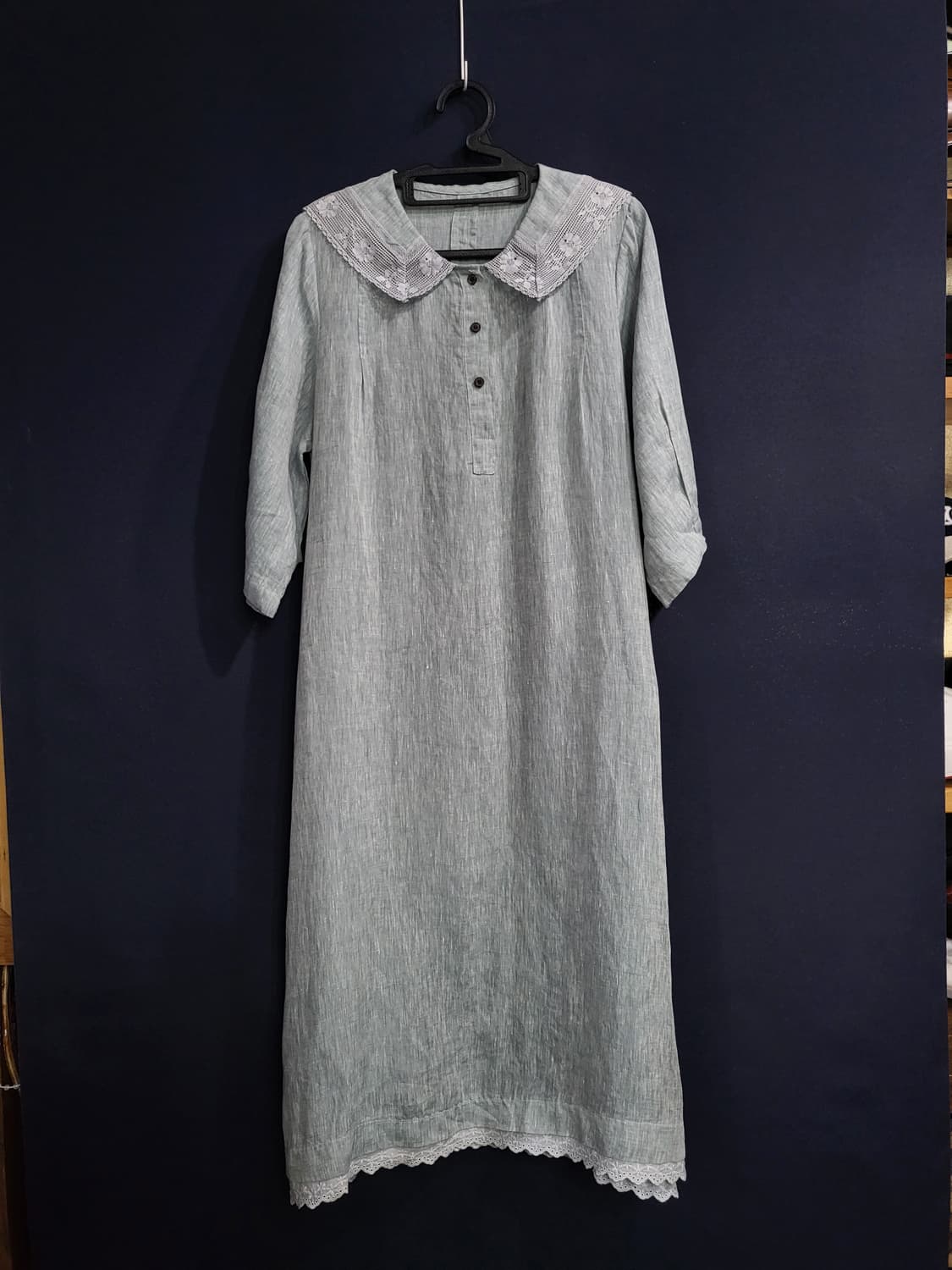 수윤 I CAN 카라 레이스 마 롱원피스 상품이미지1