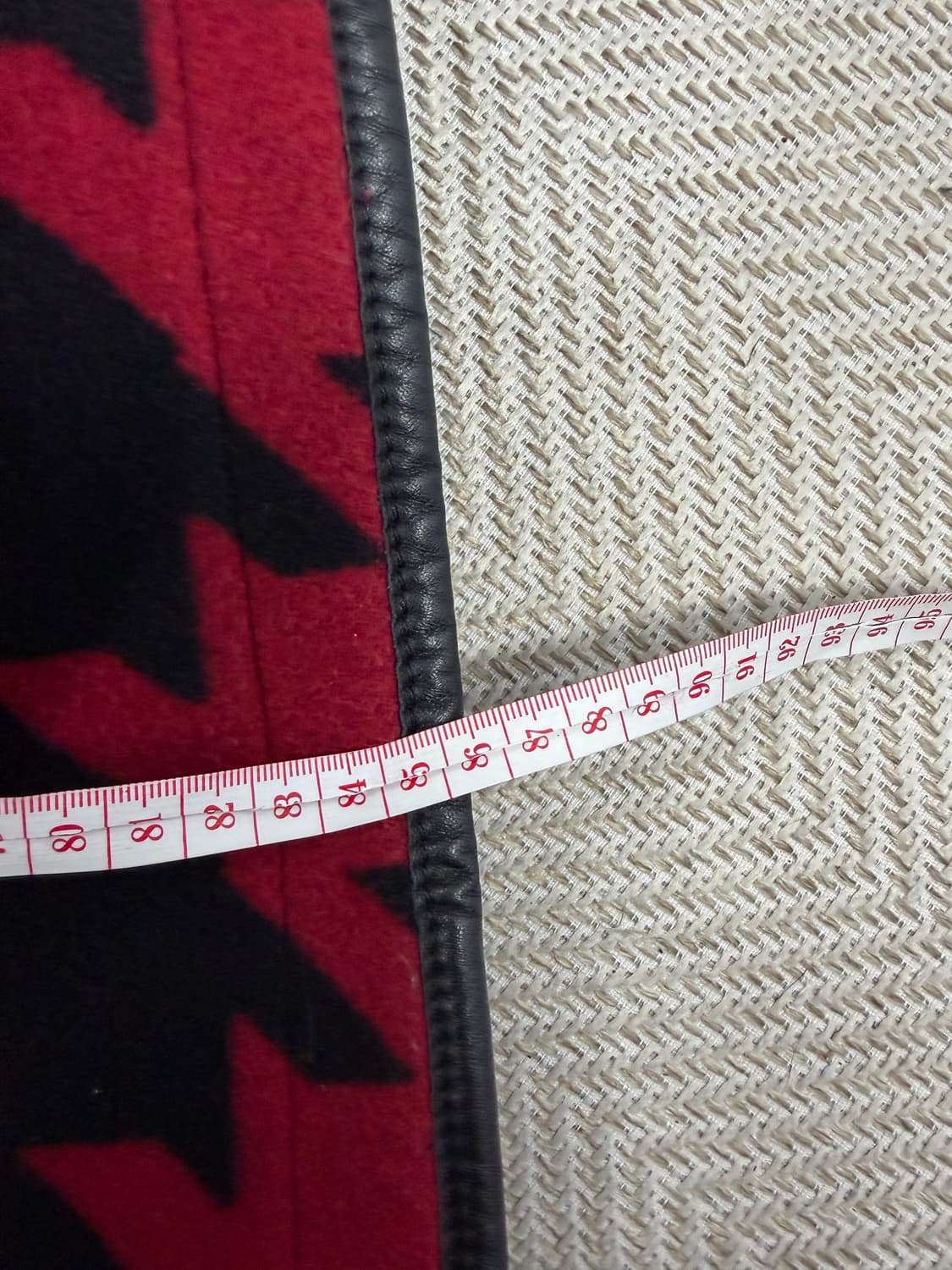 정품) COACH 코치 레드 블랙 하운드투스 체크 코트 M 상품이미지10