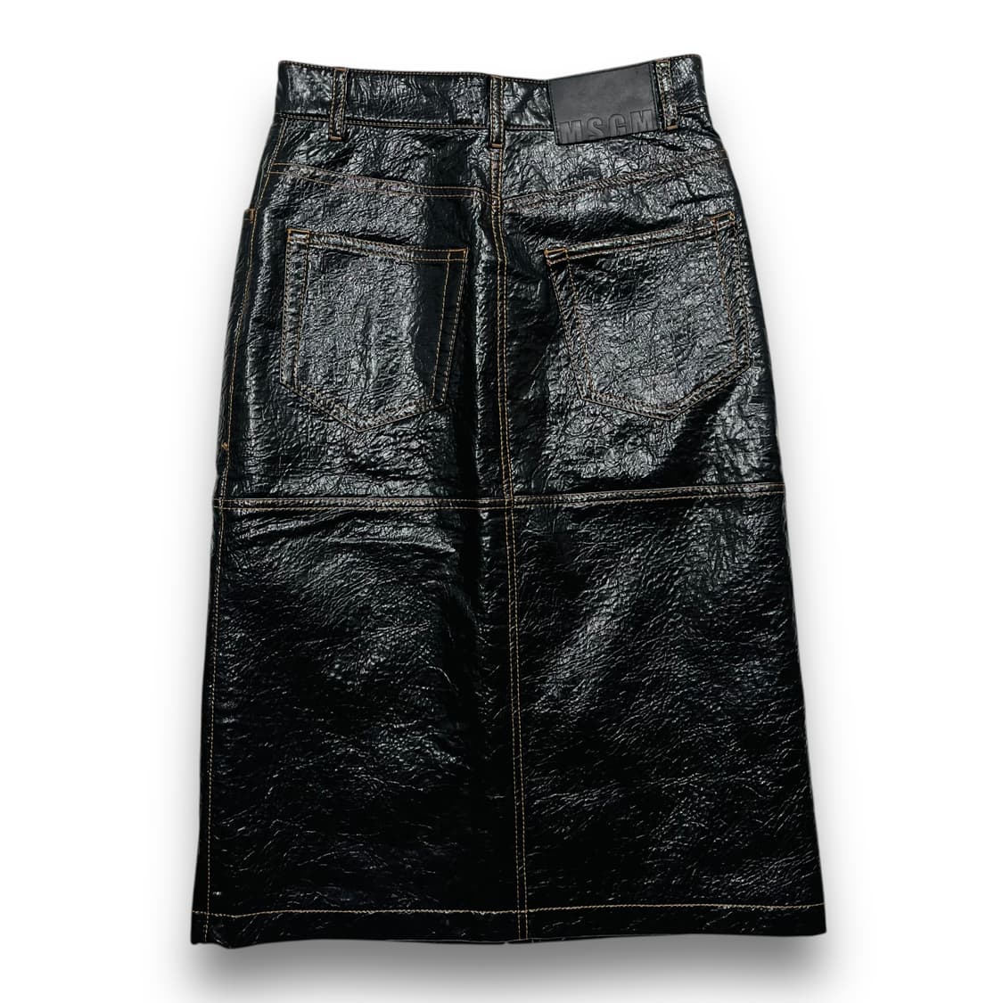 MSGM Women's black midi skirt 상품이미지4