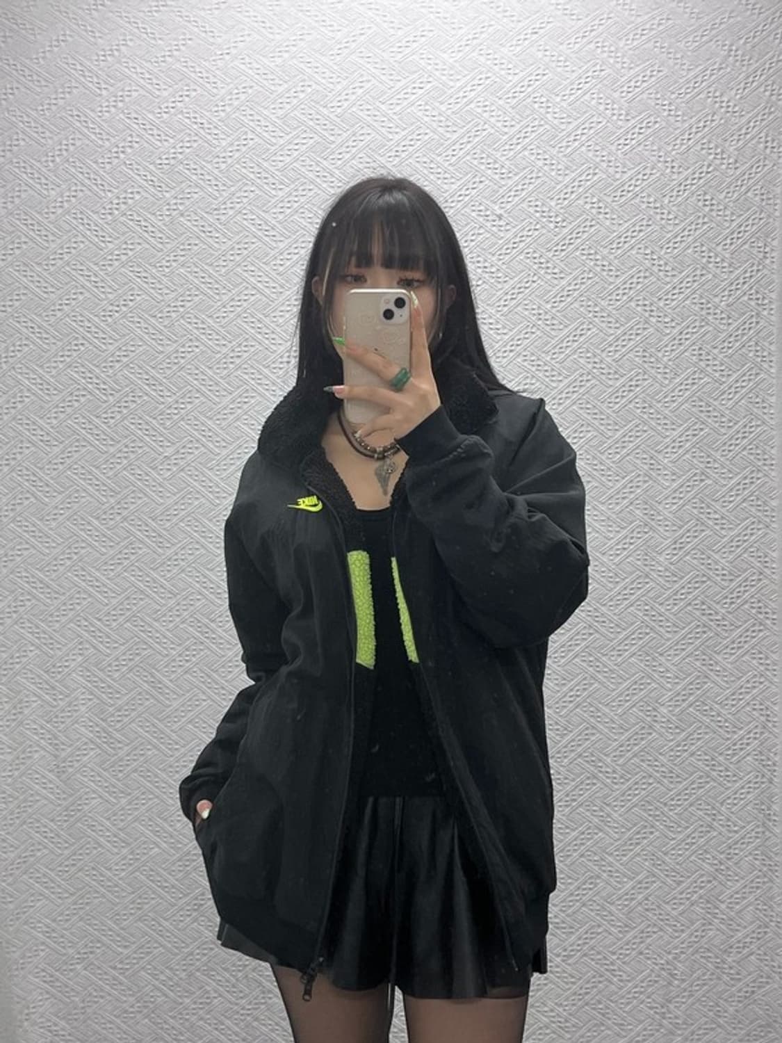 나이키 올드스쿨 스트릿 힙합 리버시블 양털 후리스 L C09314 상품이미지2