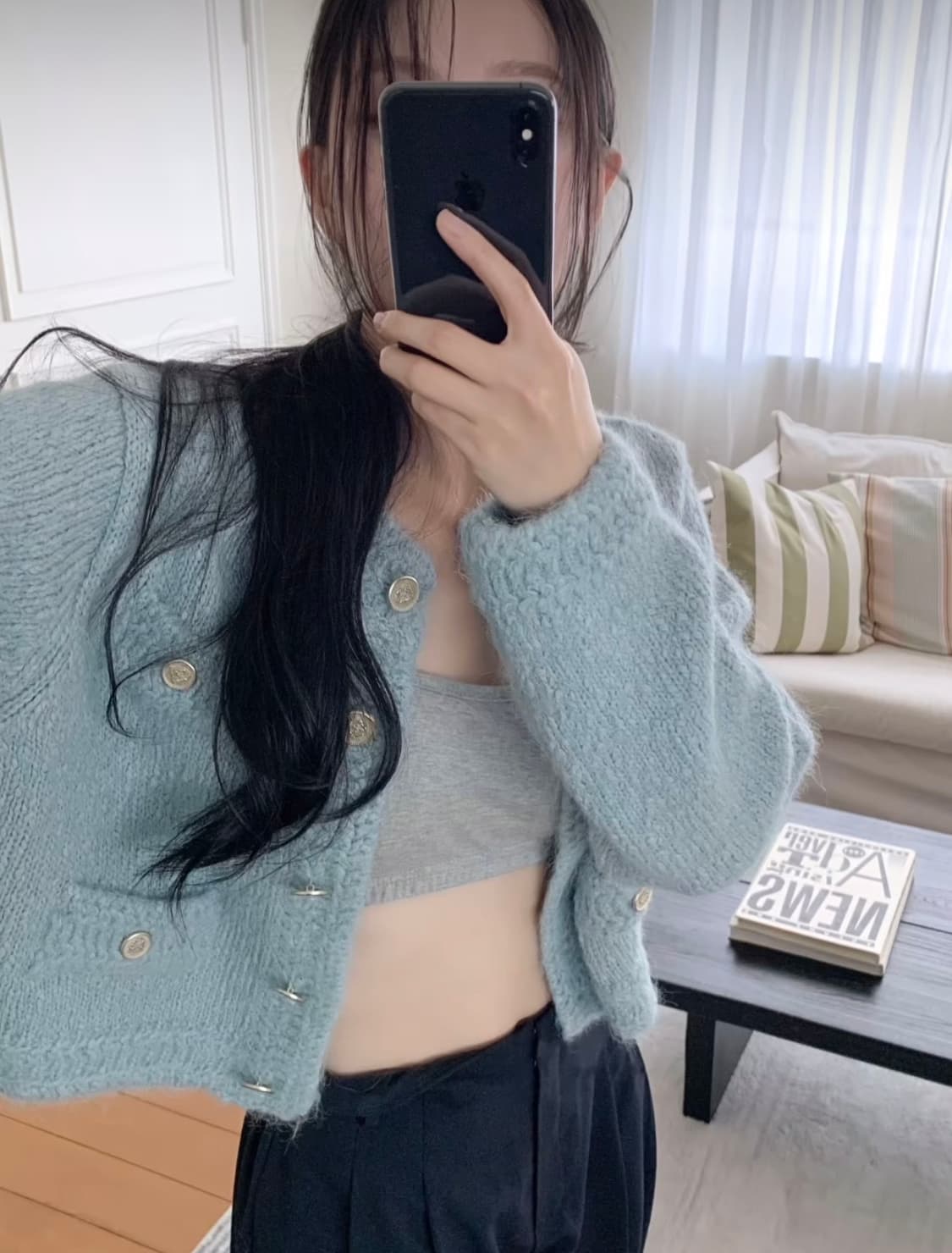 ODS 오디에스 로잘린 트위드 자켓 소라 상품이미지4