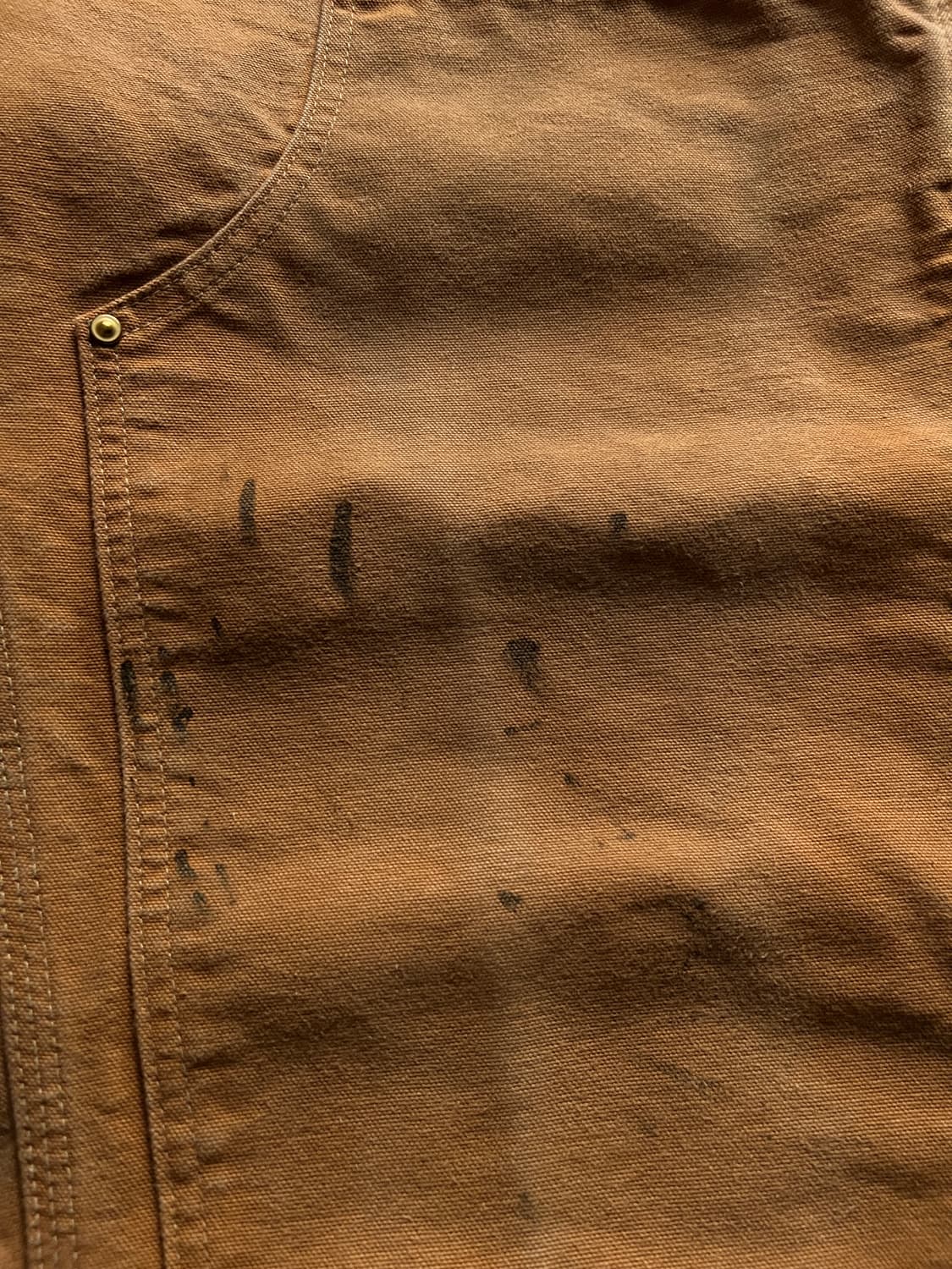 [36]칼하트 Made in USA 더티워싱 브라운 더블니 워크 팬츠 상품이미지4