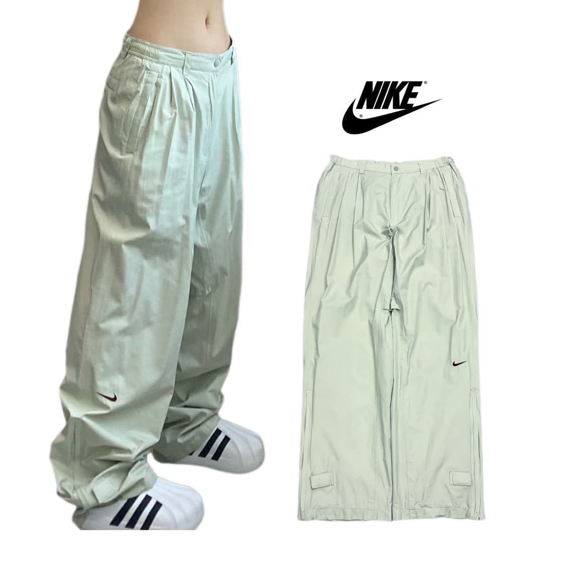 나이키 00s 스우시 올드스쿨 와이드 바람막이 트랙팬츠 상품이미지1