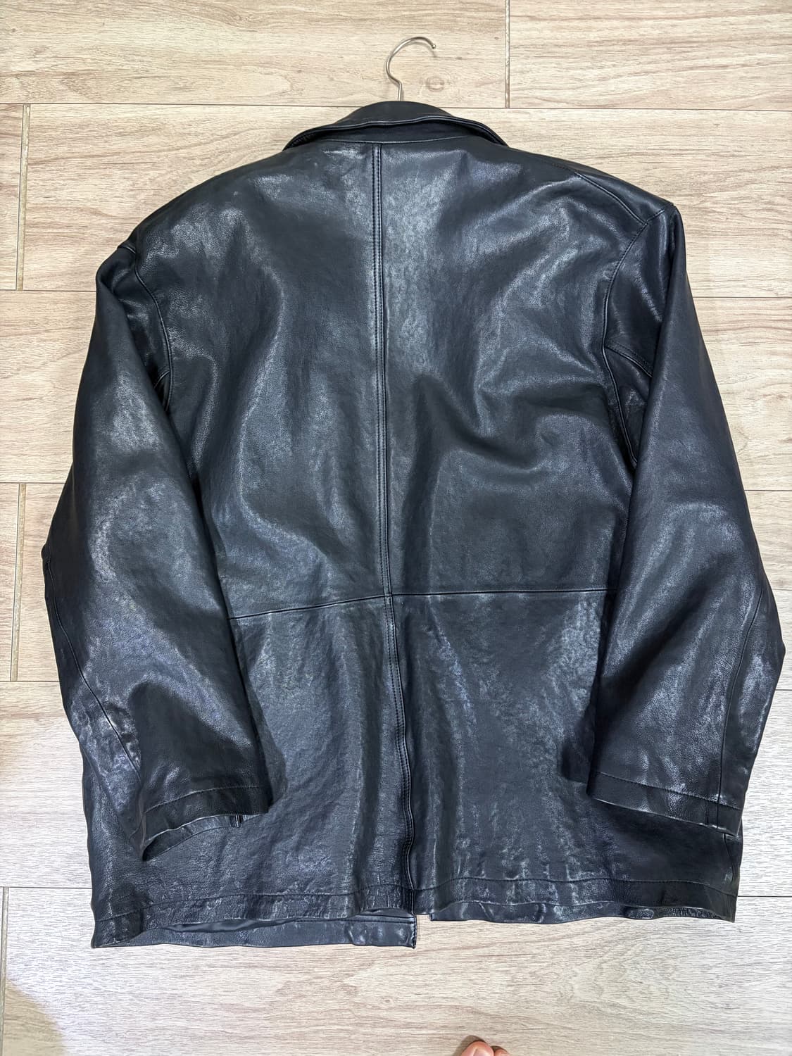 유스 워시드 레더 자켓 상품이미지3