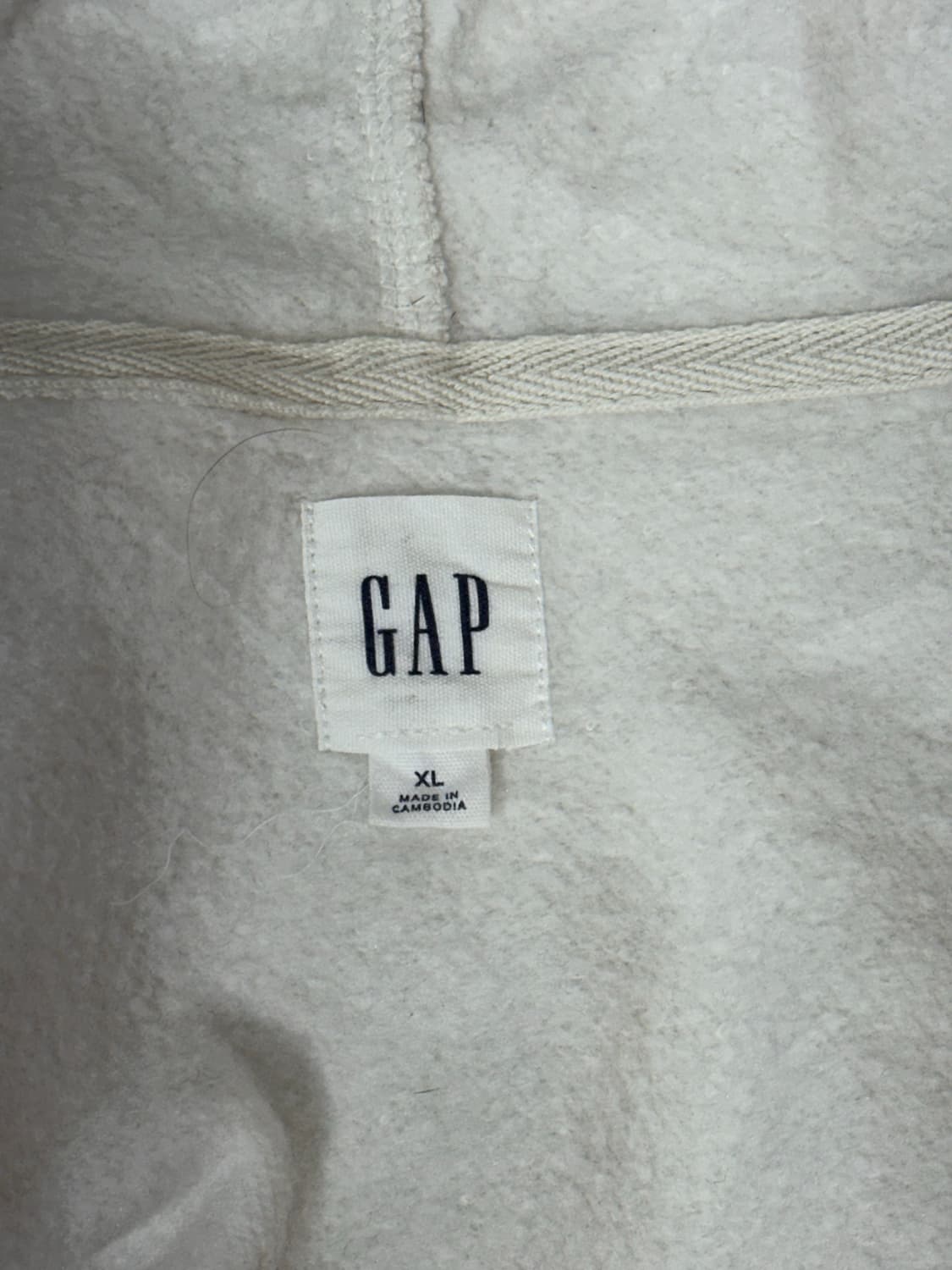 갭 GAP 화이트 빅 로고 후드집업 XL 상품이미지7