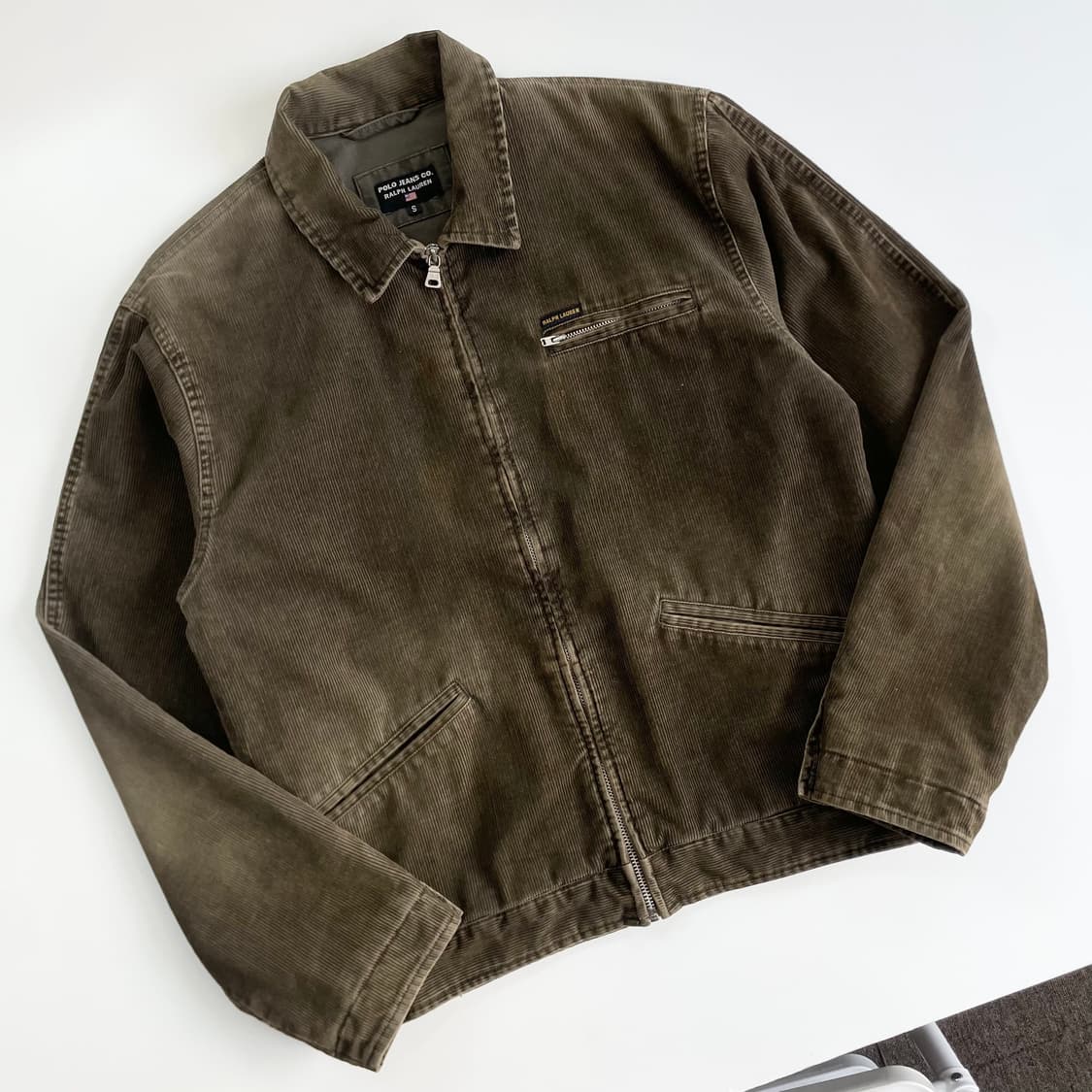 Polo Jeans 폴로 진스 90's 브라운 코듀로이 헤링턴 자켓 상품이미지2