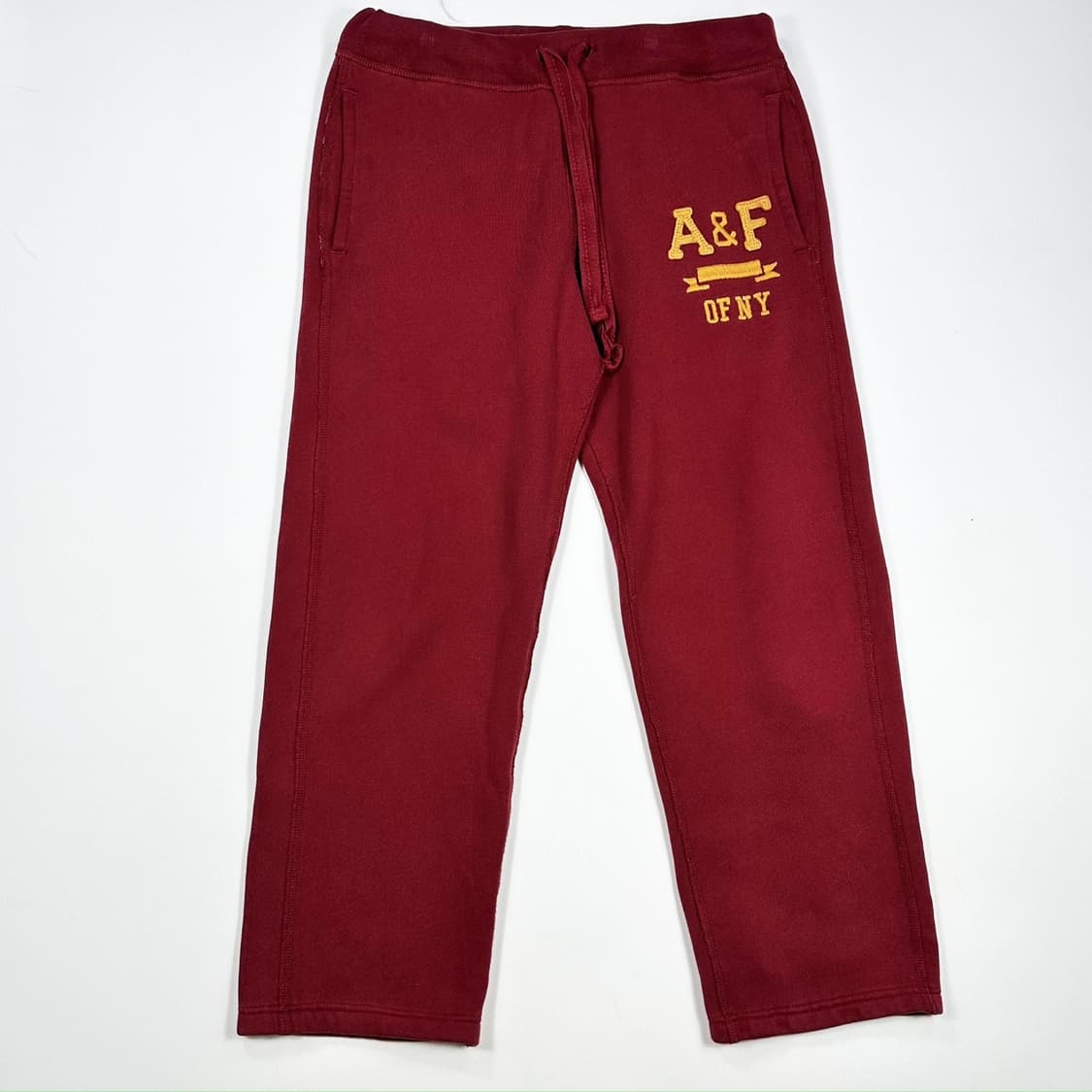 아베크롬비 피치 A&F 버건디 츄리닝 바지 (S) 상품이미지3