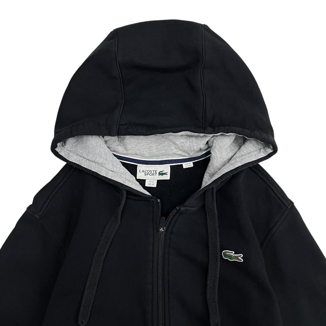 라코스테 로고 블랙 후드집업 M 상품이미지4
