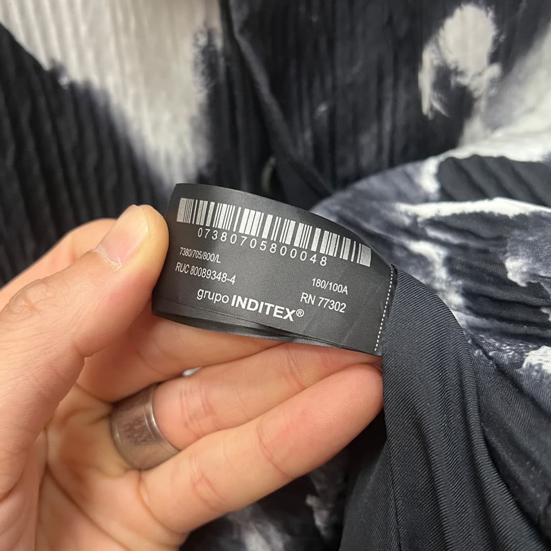 ZARA 자라 데드스탁 플리티드 이펙트 오버셔츠 L 상품이미지4