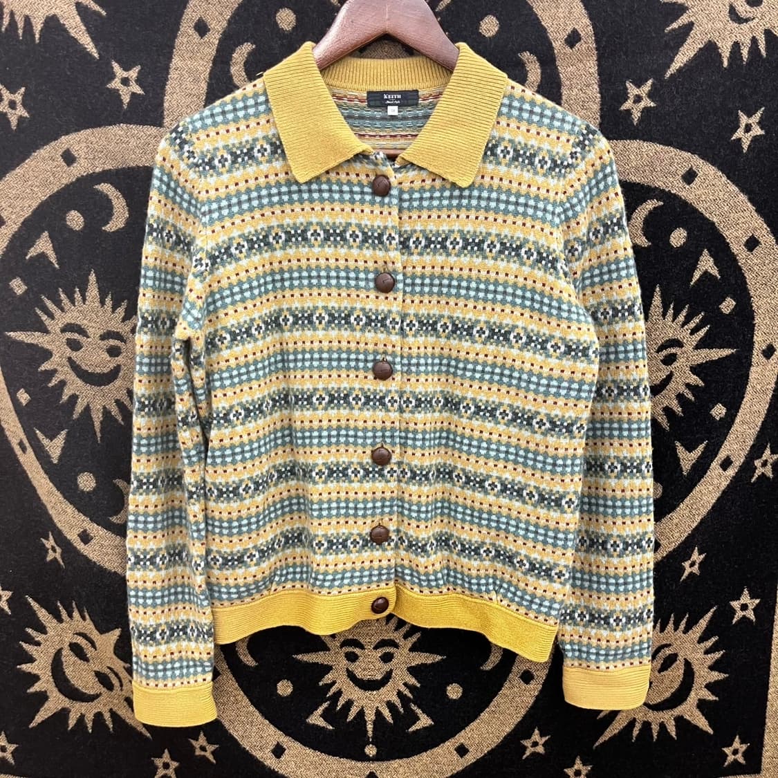 빈티지 보헤미안 노르딕 코지 단추 니트 가디건 K0110 상품이미지3