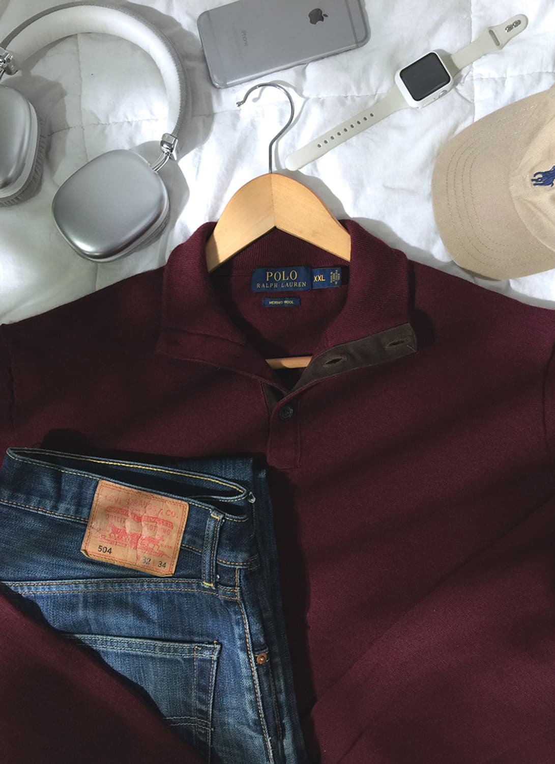 (MAN) 폴로랄프로렌 버튼넥니트 L  상품이미지1