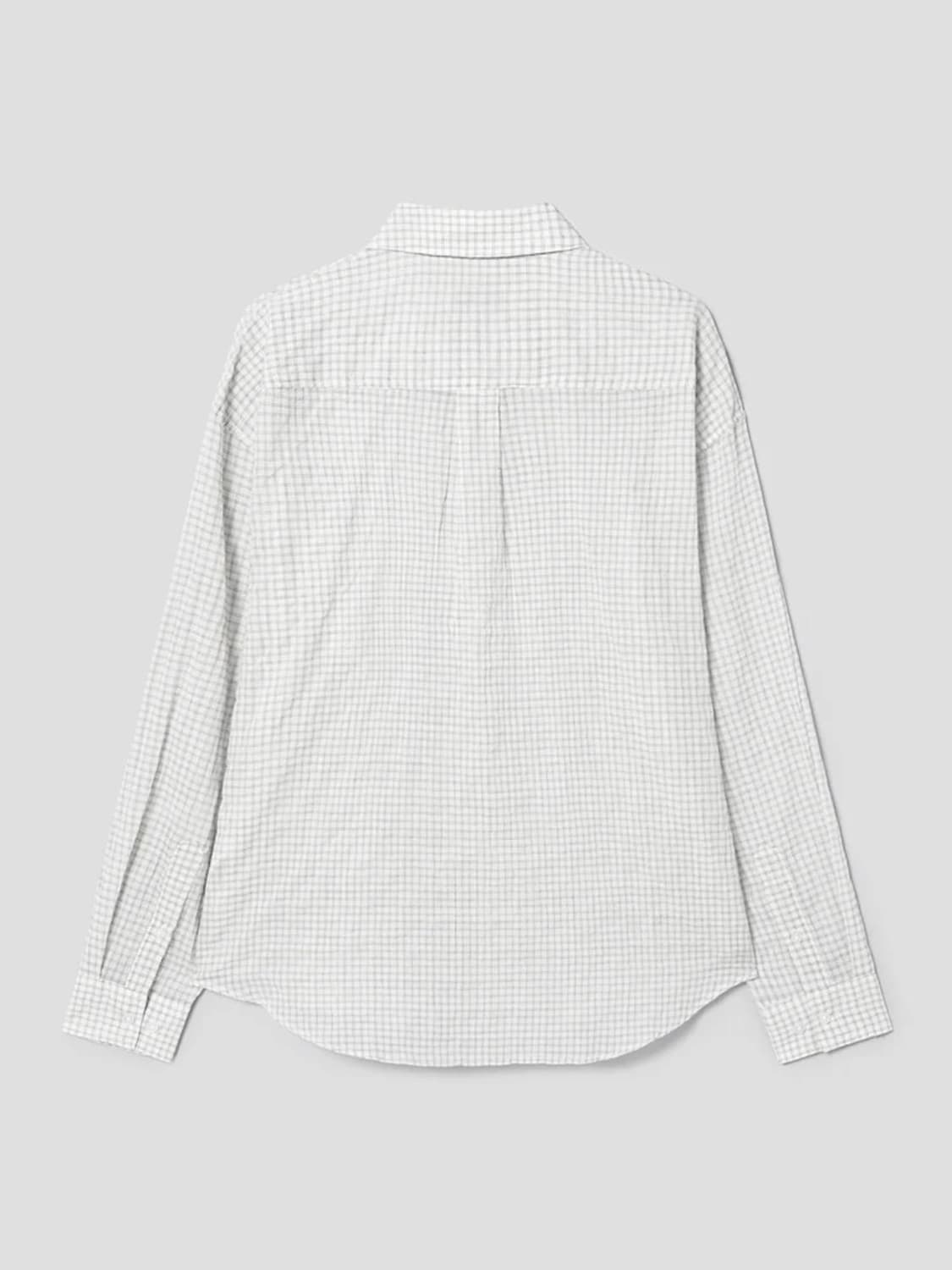 에잇세컨즈 라이트 코튼 체크 셔츠 화이트, L 상품이미지4