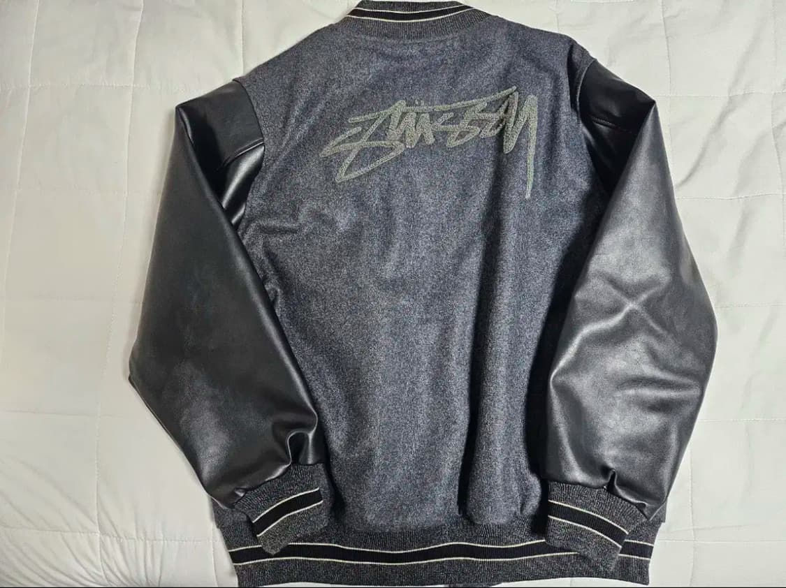 [새제품]스투시 불리기어 바시티 레더자켓 xl 상품이미지2