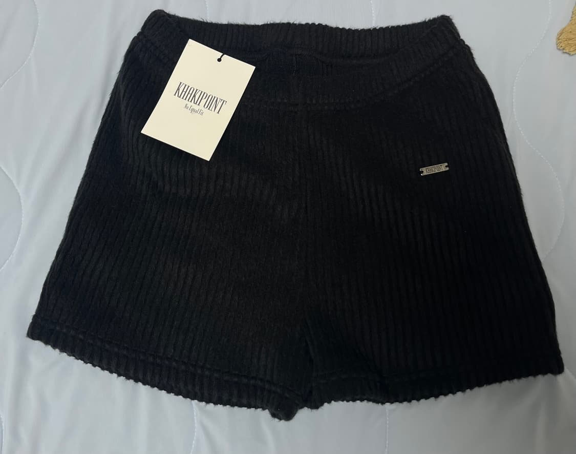 카키포인트 Ribbed mini shorts (black) 상품이미지1