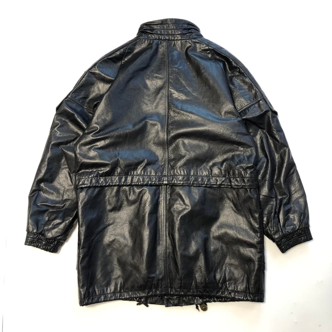 밀리터리 타입 스톰 플랩 레더 파카  상품이미지2