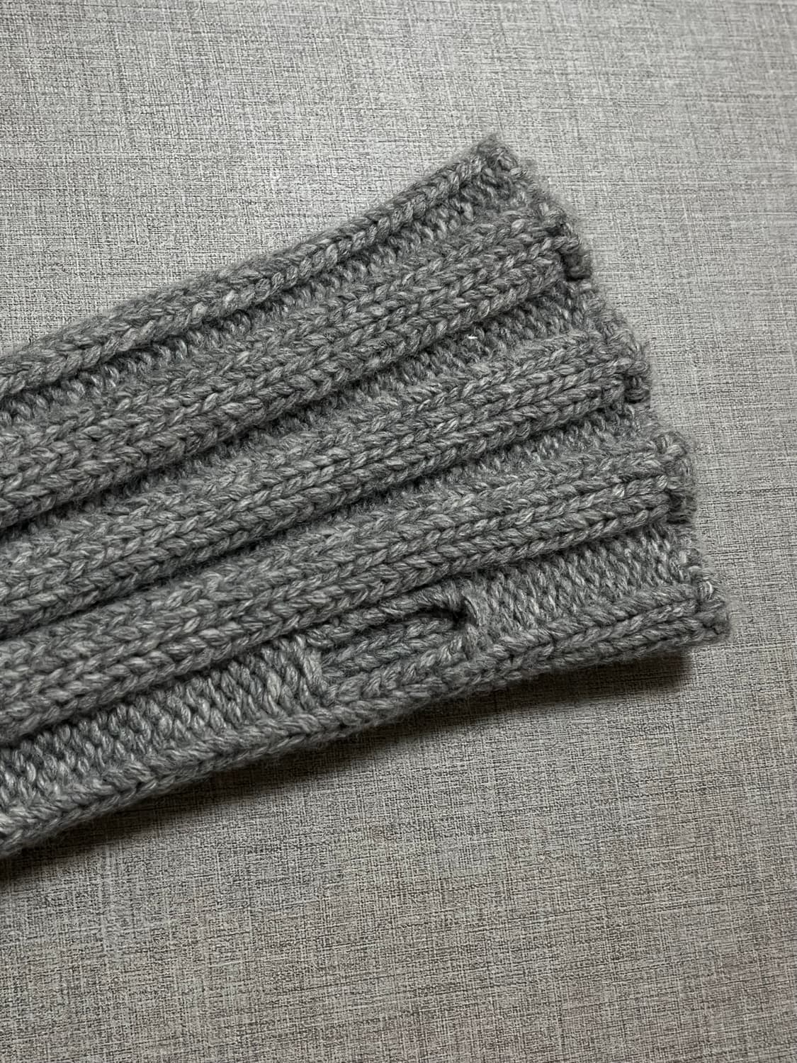 트리밍버드 하이넥 볼레로 니트 집업 그레이 상품이미지7