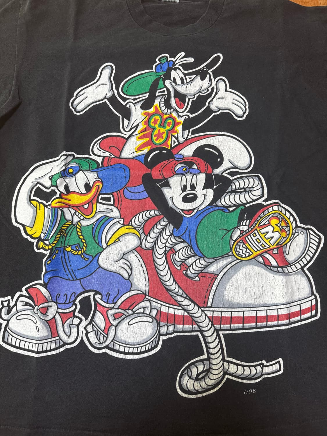 90s 디즈니 미키마우스 힙합 반팔 티셔츠 상품이미지4
