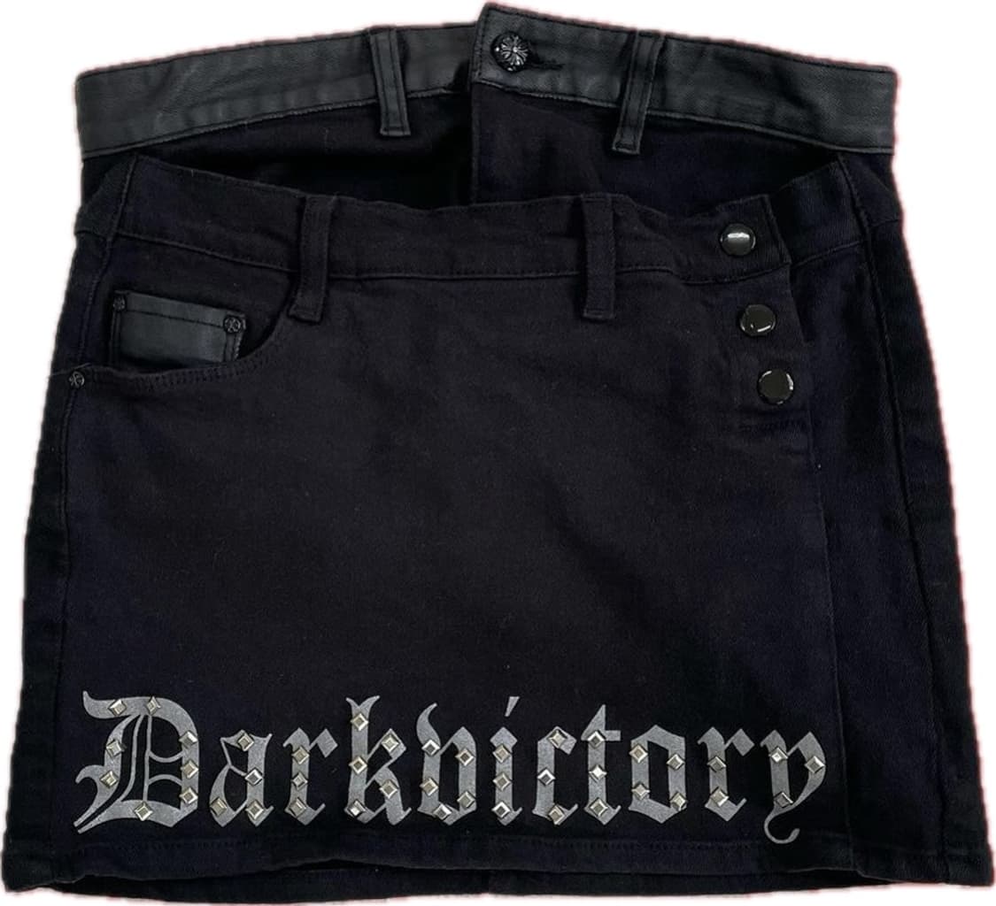 Punk black mini skirt 상품이미지1
