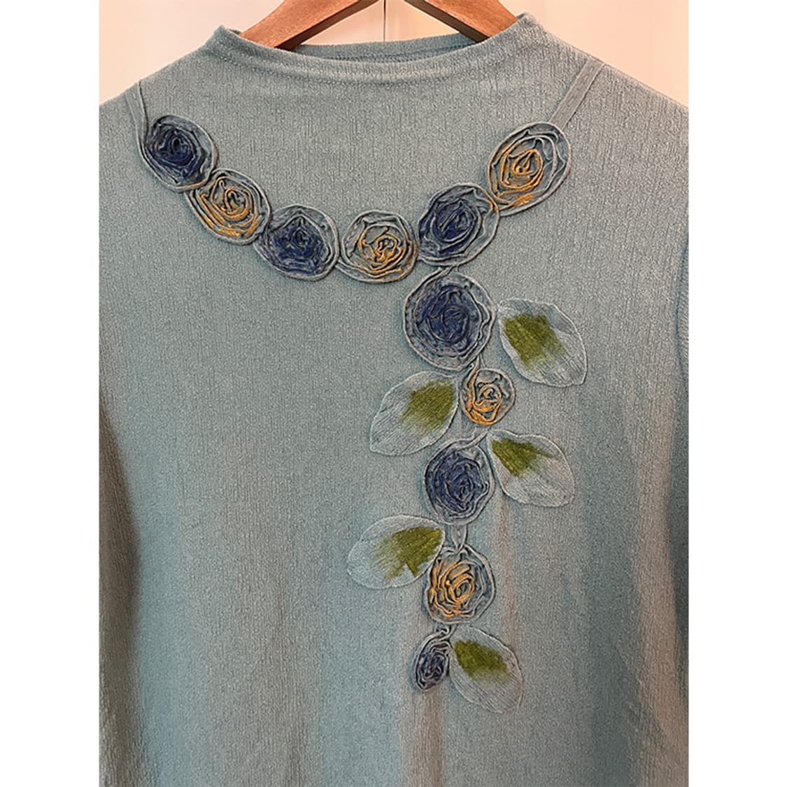 Sky blue flower blouse 상품이미지5