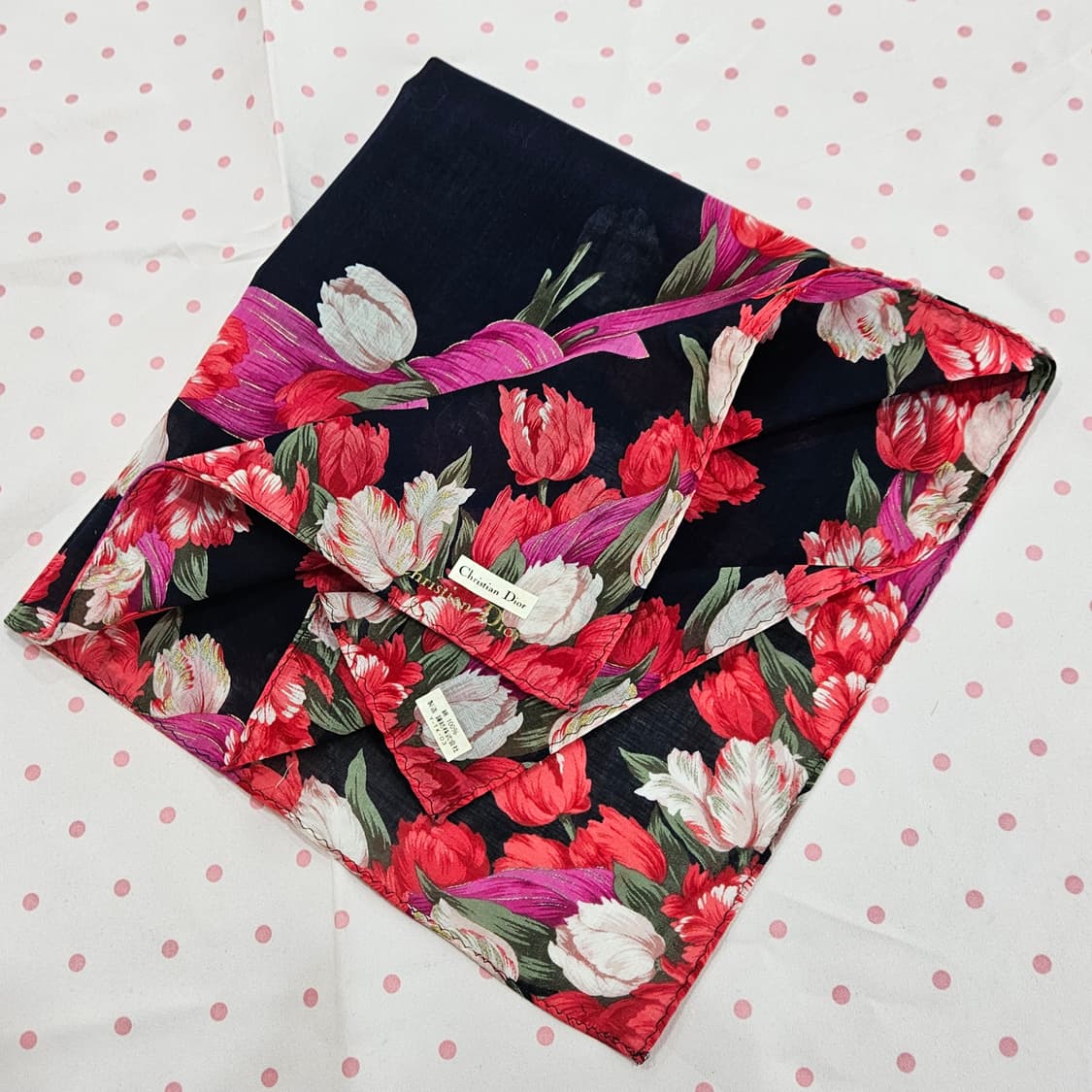 크리스찬 디올(Christian Dior) 튤립 플라워 손수건 상품이미지4