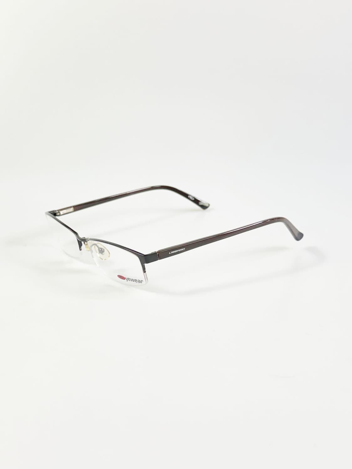 LIZZARD EYEWEAR 블랙 반무테 스퀘어 메탈 빈티지 안경 상품이미지3